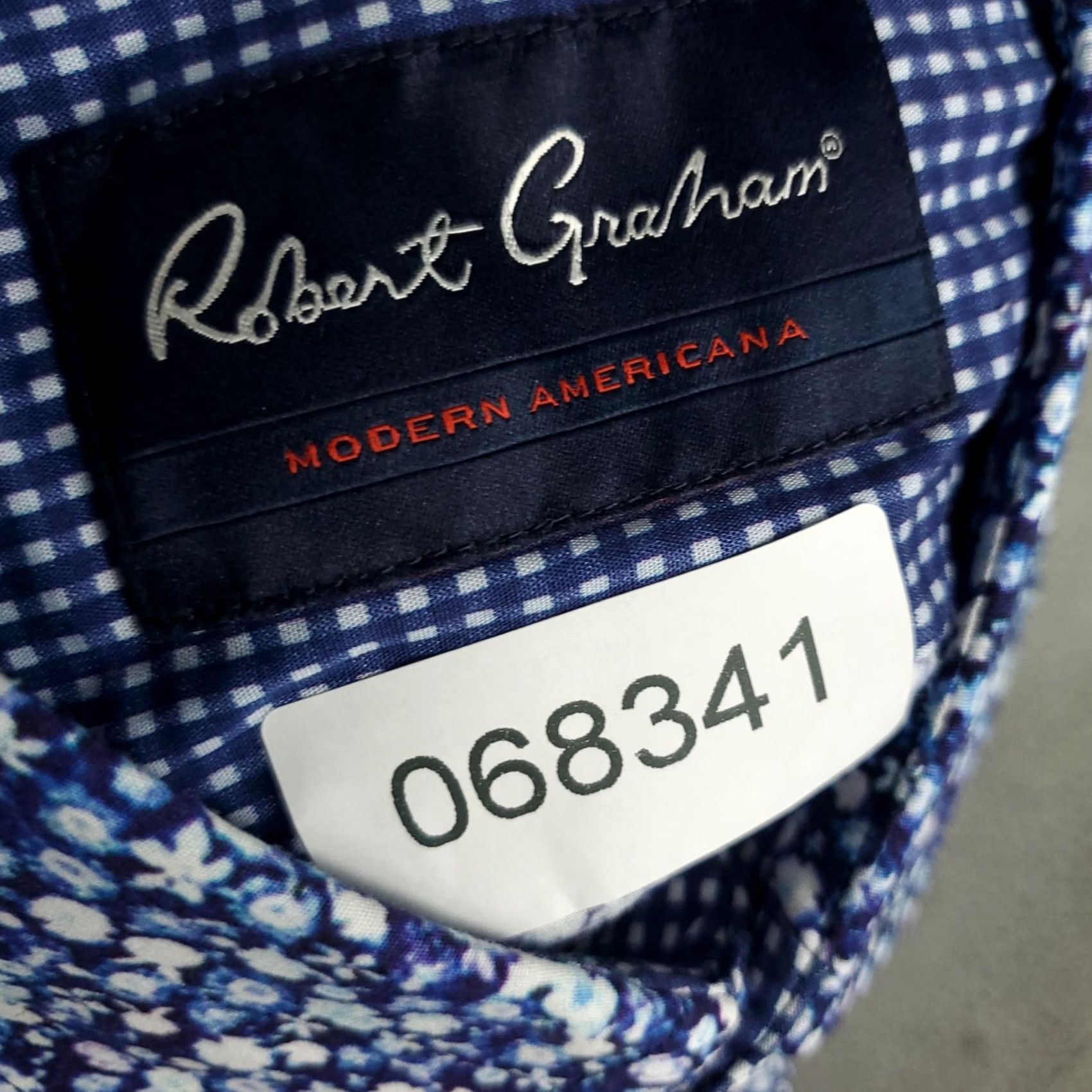Robert Graham Robert Graham Mens Button Up Shirt Blue Floral Short Sleeve 2XL Tailored Fit Size US XXL / EU 58 / 5 - 7 Thumbnail