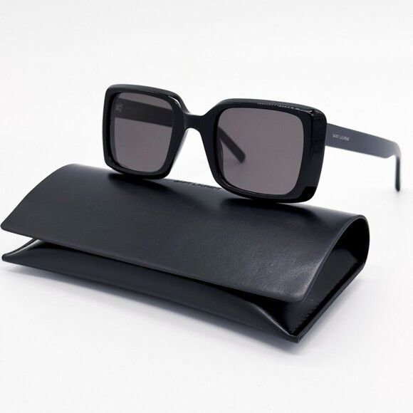 Saint Laurent Paris NEW SAINT LAURENT SUNGLASSES WOMEN BLACK SL497 001 Size ONE SIZE - 1 Thumbnail