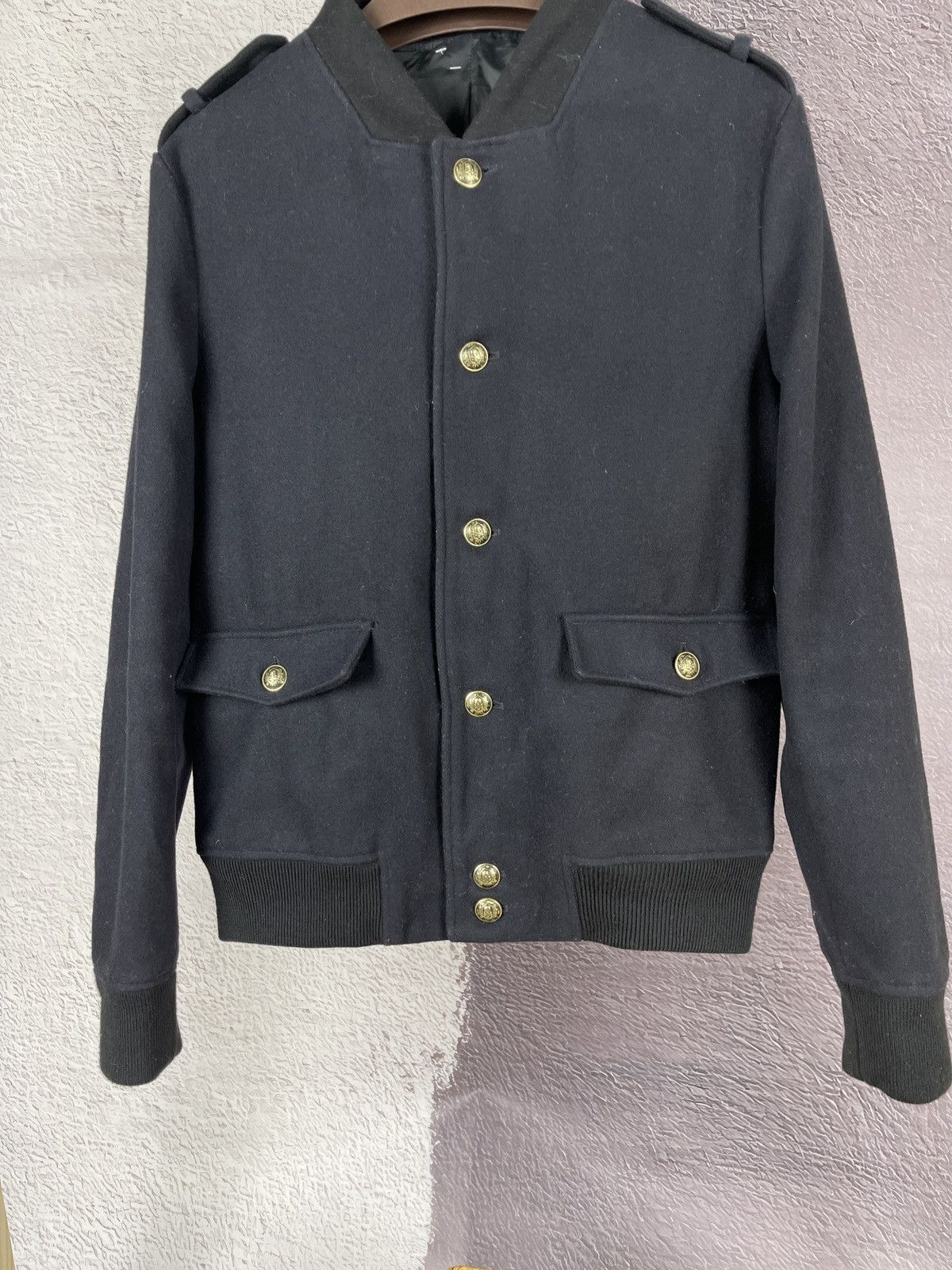 The Kooples The Kooples wool nylon bomber jacket navy/black Size US L / EU 52-54 / 3 - 11 Thumbnail
