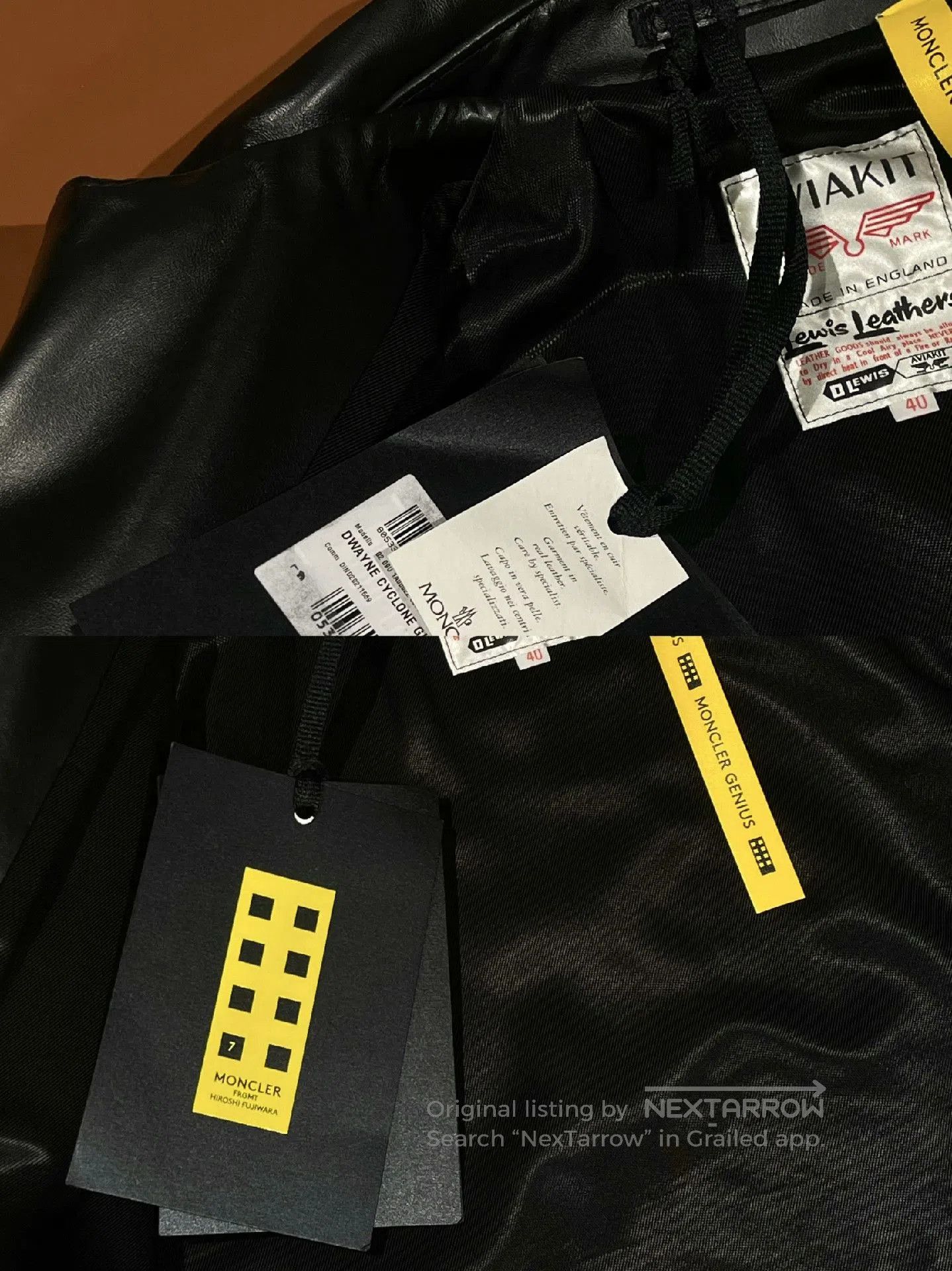 Moncler Moncler X FRGMT Collaborative Leather Jacket. Size US XXS / EU 40 - 7 Thumbnail