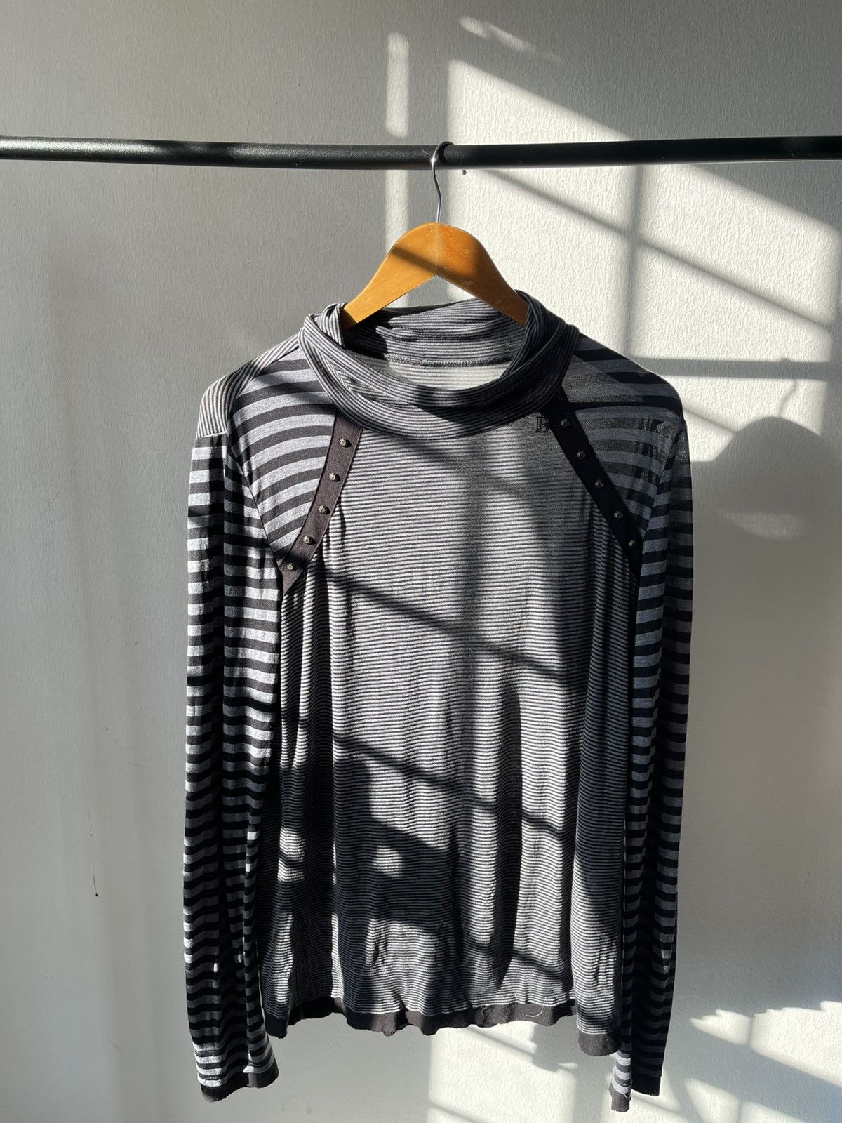 Balmain Balmain Paris Stripe B Pendant with Stud Long Sleeve #99 Size US M / EU 48-50 / 2 - 1 Thumbnail