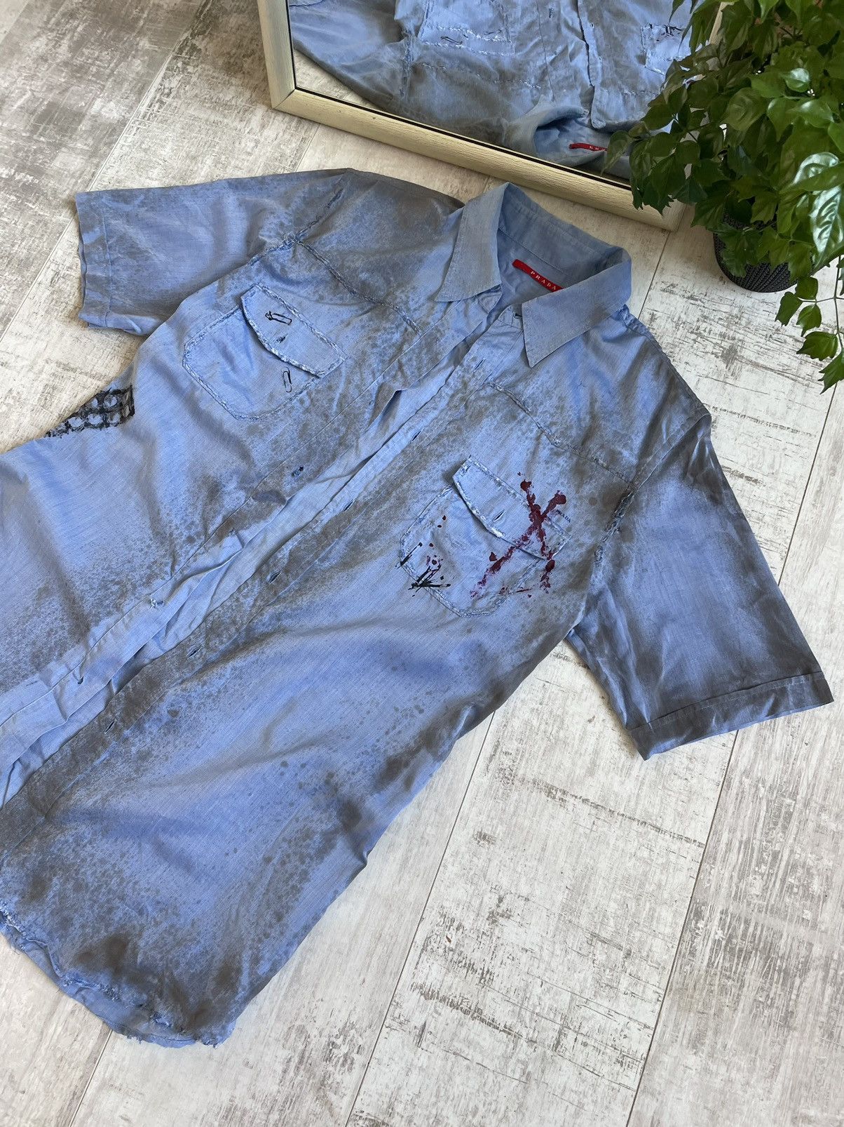Prada × Vintage 💥RARE💥Prada Vintage Shirts Button Up Archive/Custom Tablet Size US M / EU 48-50 / 2 - 4 Thumbnail
