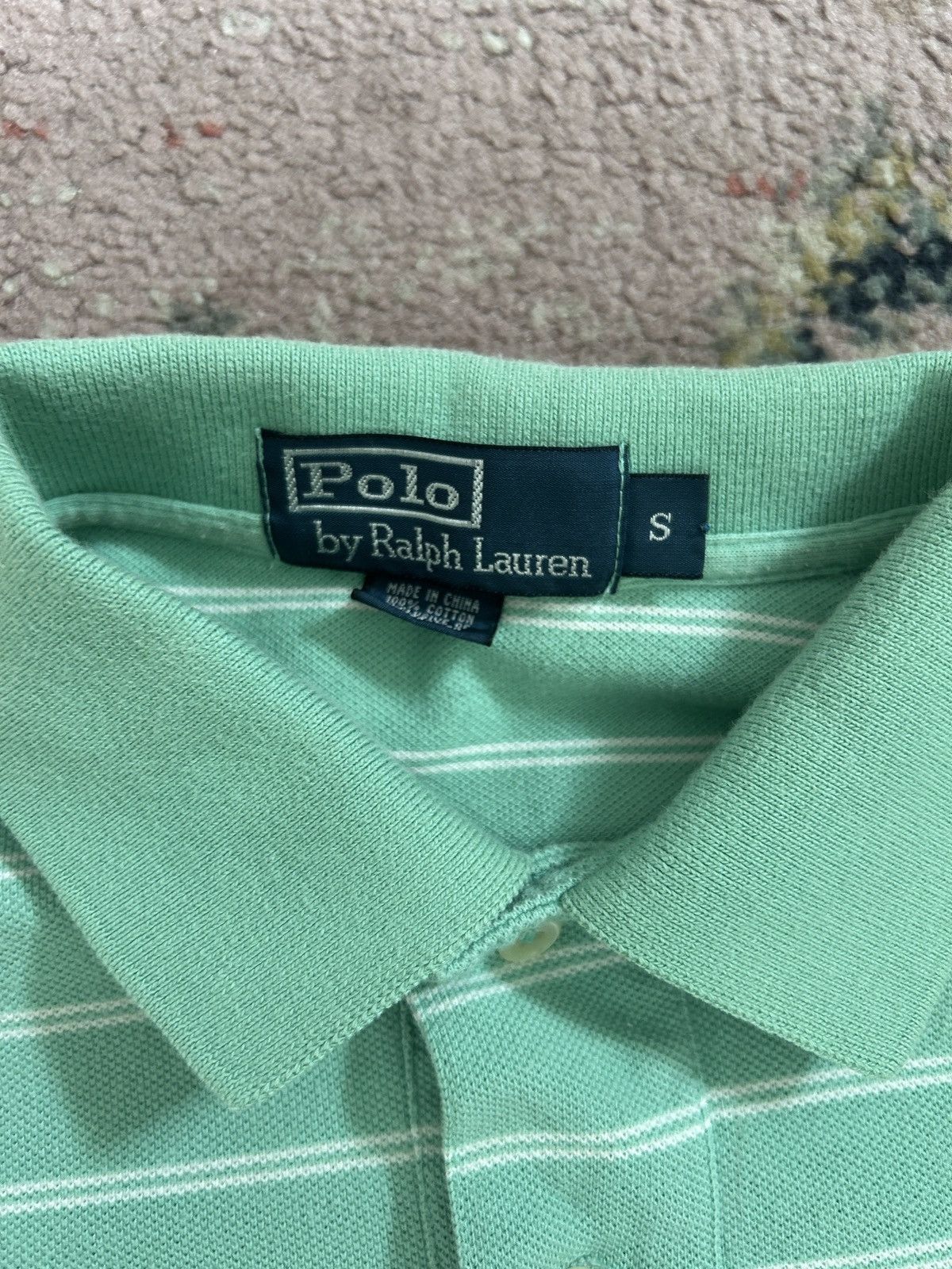 Polo Ralph Lauren Polo Ralph Lauren Green Striped Polo Size US S / EU 44-46 / 1 - 3 Thumbnail