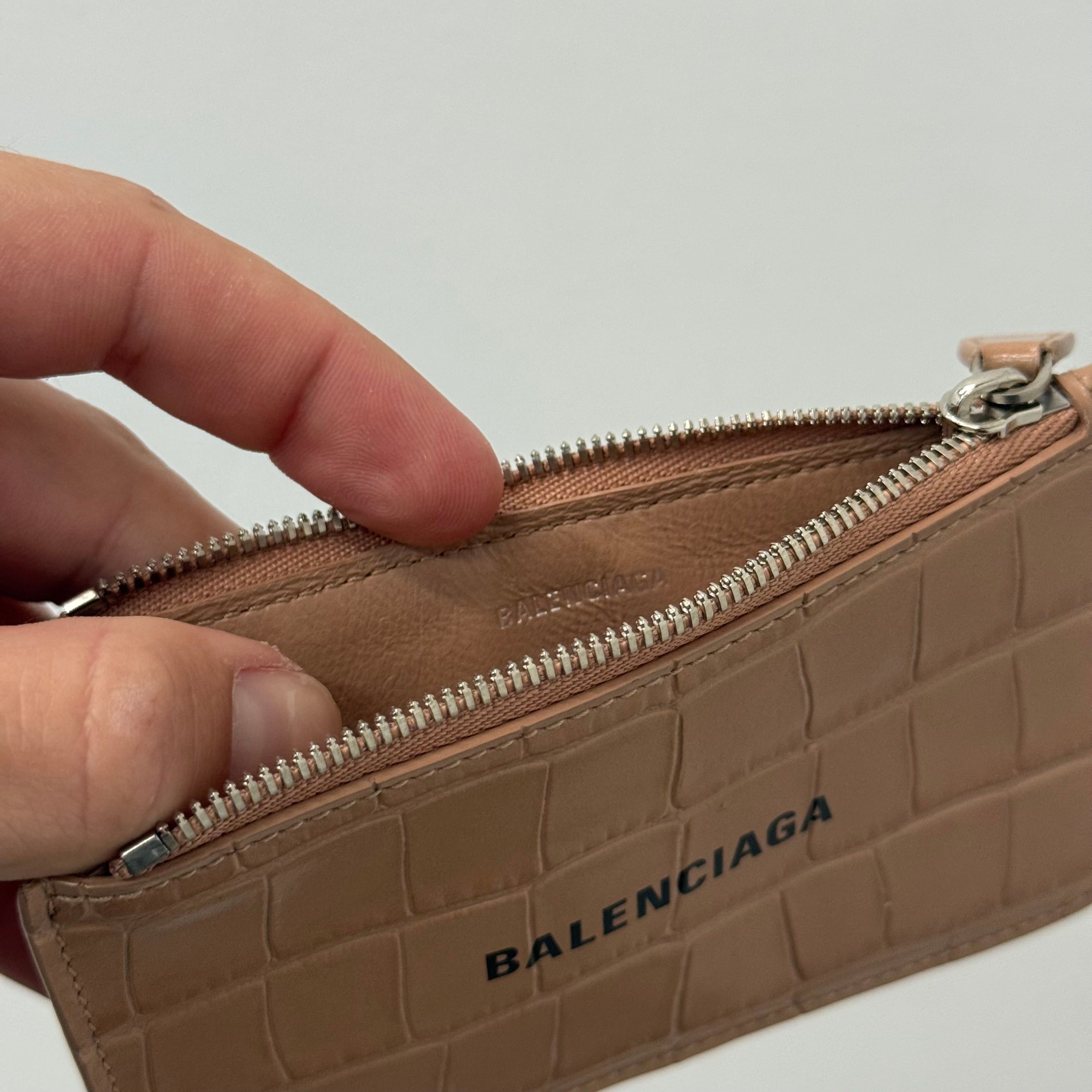 Balenciaga Balenciaga Croc Leather Coin Pouch Size ONE SIZE - 3 Thumbnail