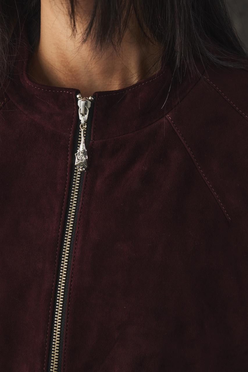 ROCKSTEADY ROCKSTEADY Burgundy Suede Zip-Up Jacket Size US M / EU 48-50 / 2 - 7 Thumbnail