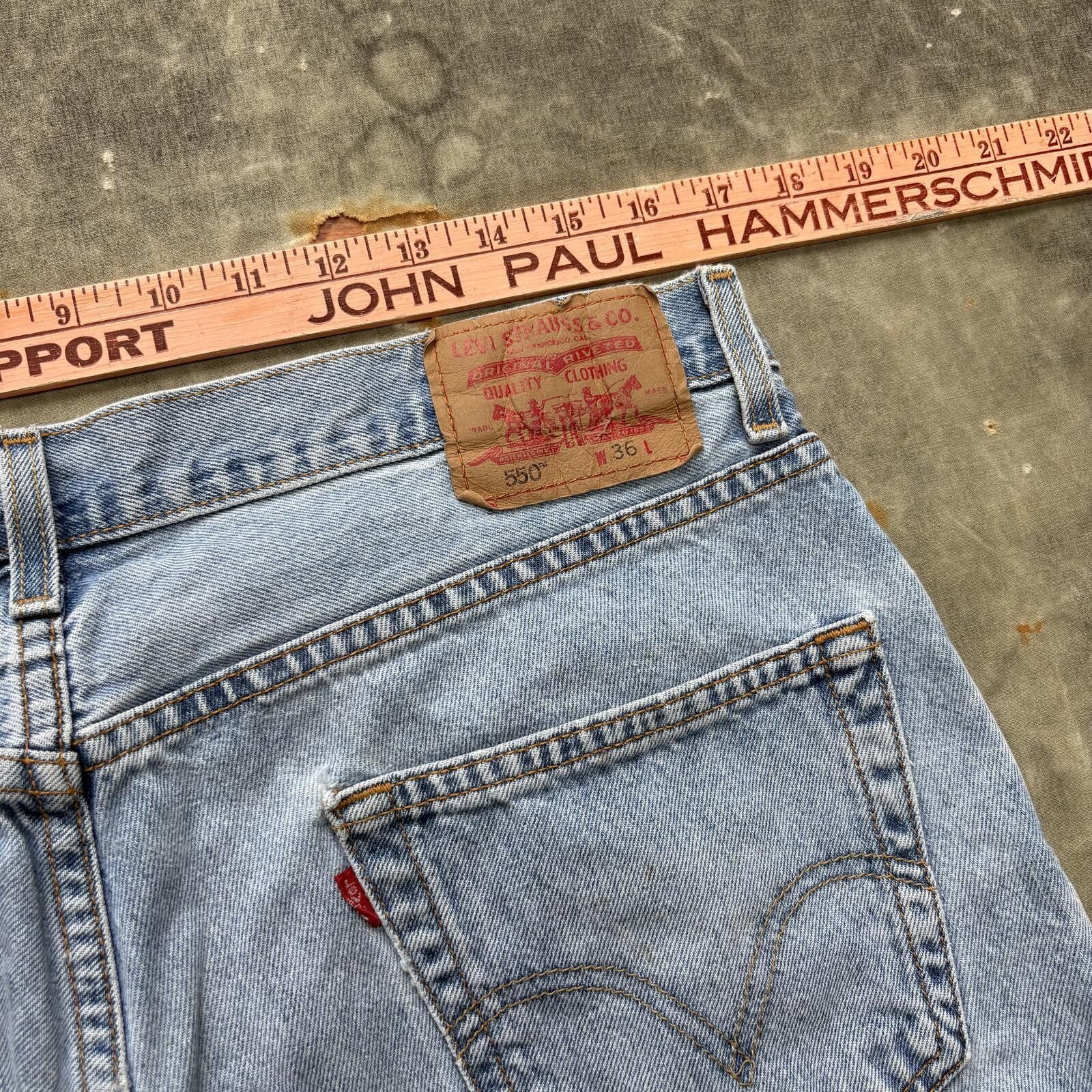 Levi's Vintage Y2K Levi’s Grunge Skater Baggy Denim Shorts Jorts Size US 34 / EU 50 - 3 Thumbnail