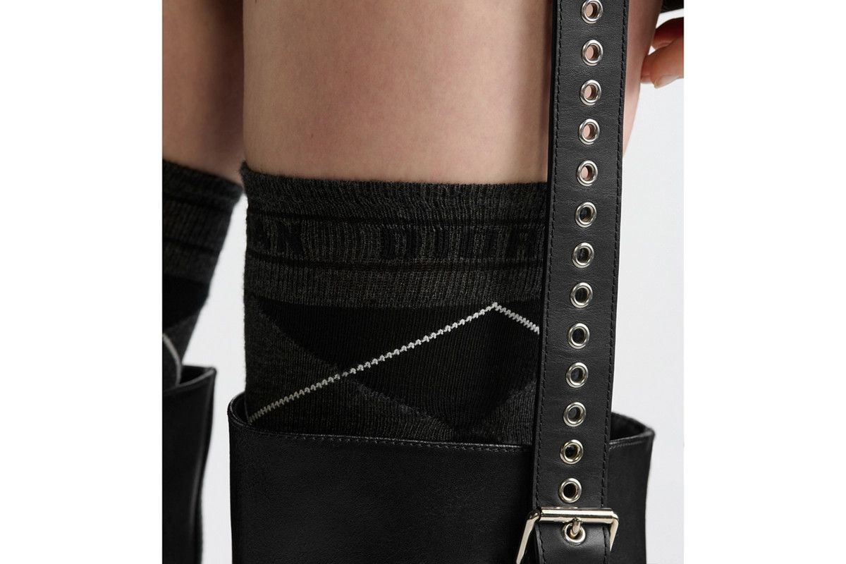 Dior o1bcso1str0226 Size:OS/High Socks in Grey/Black Size ONE SIZE - 4 Thumbnail