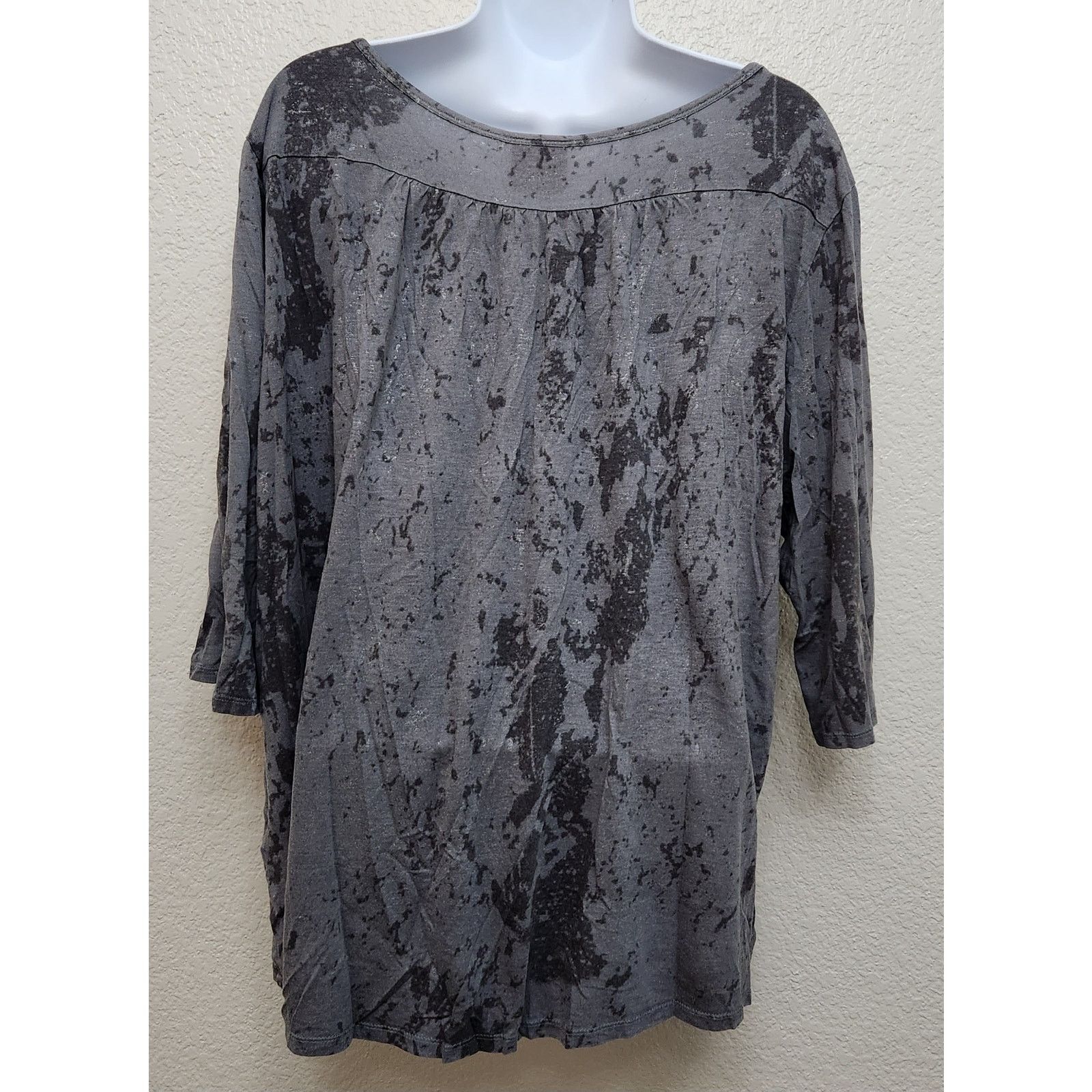 Other Tees 2 Please Avenue Gray Splatter Print Sequin Top 18 20 Size XL / US 12-14 / IT 48-50 - 4 Thumbnail
