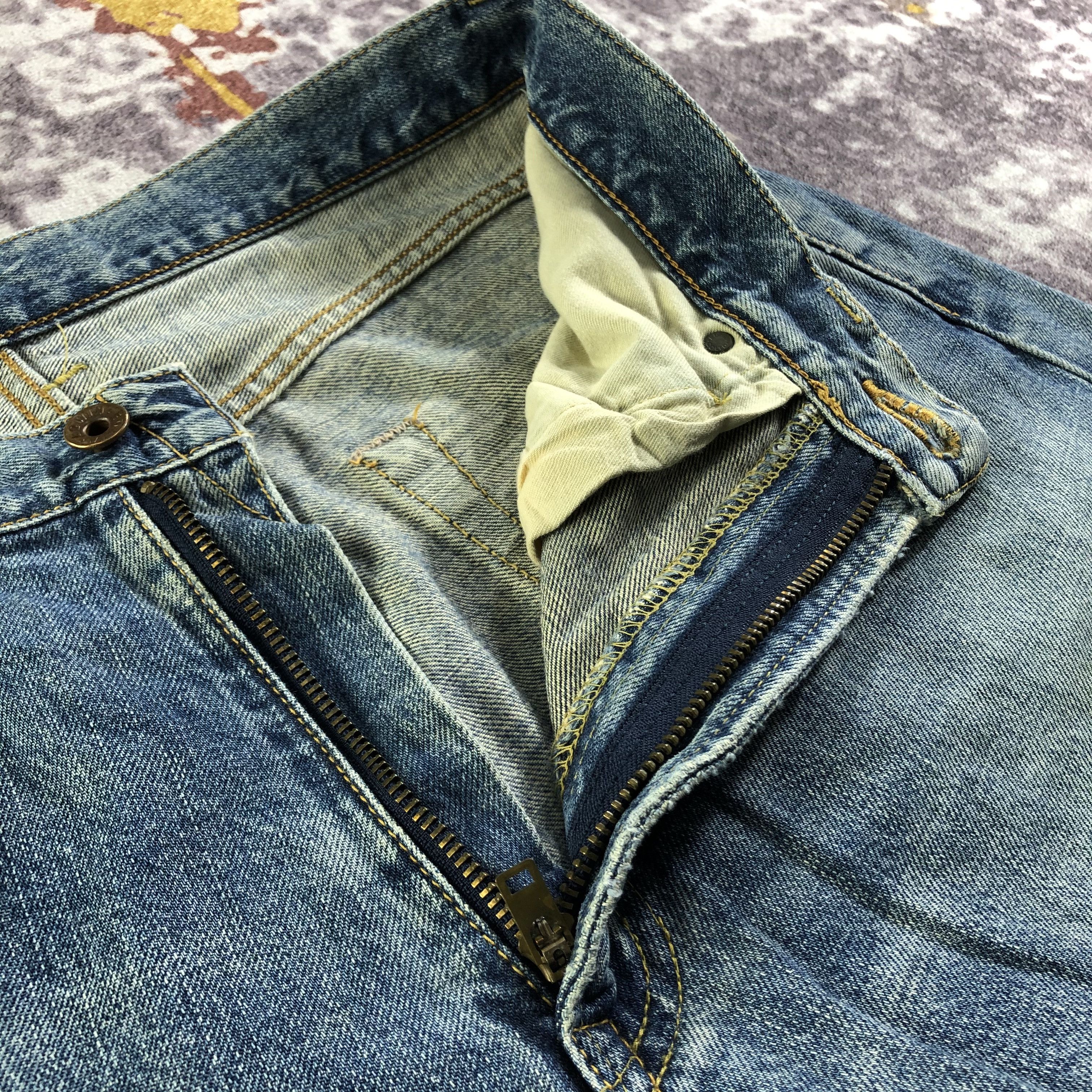 Edwin Vintage Redline Blue Wash Edwin 505 Jeans-JM3554 Size US 33 - 6 Thumbnail