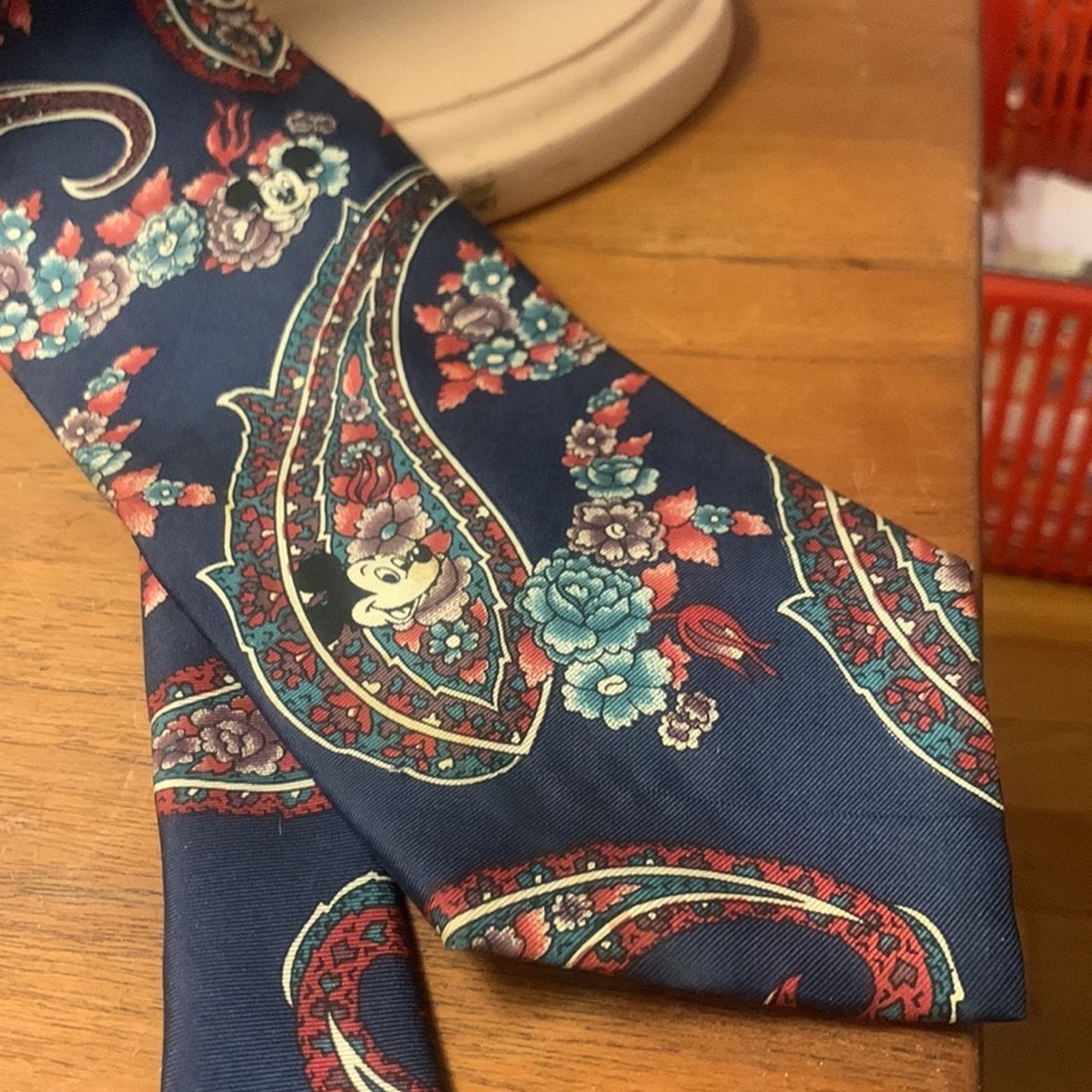 Disney Mickey Mouse Disney 100% silk vintage necktie Size ONE SIZE - 3 Thumbnail