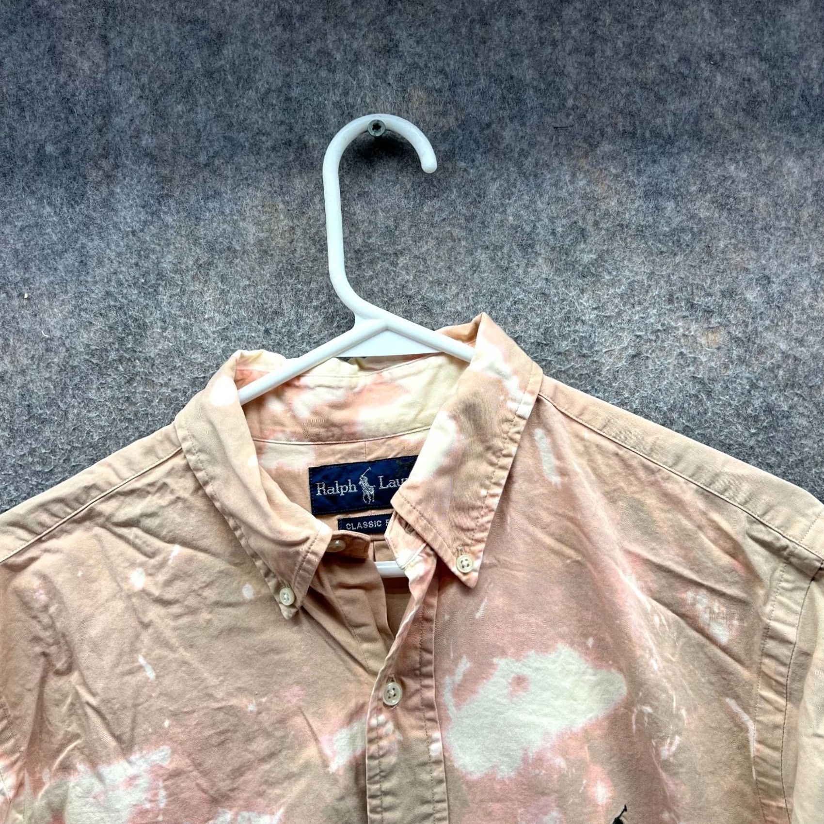 Polo Ralph Lauren VINTAGE Polo Ralph Lauren Shirt Men Medium Beige Button Up Classic Pony Bleach Oxford Size US M / EU 48-50 / 2 - 6 Thumbnail