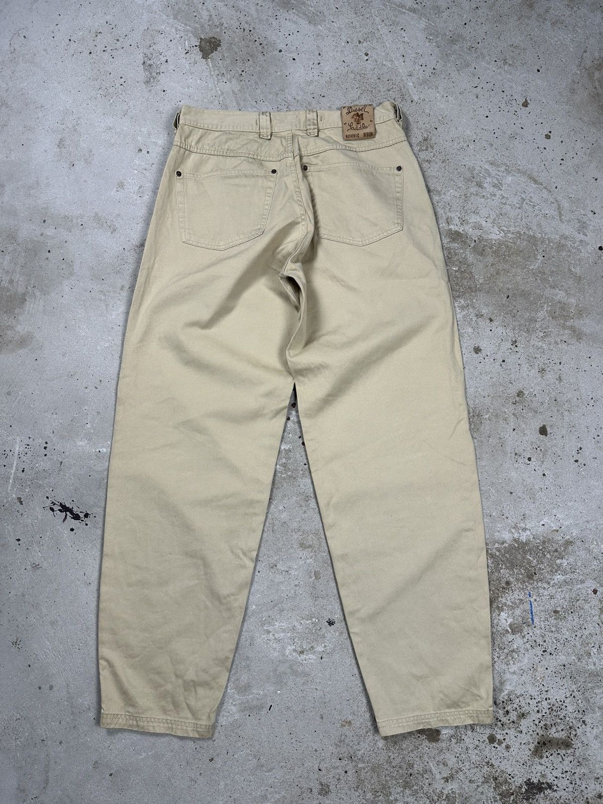 Diesel Vintage 90s Diesel Paddle Beige Baggy Denim Jeans Size US 32 / EU 48 - 2 Thumbnail