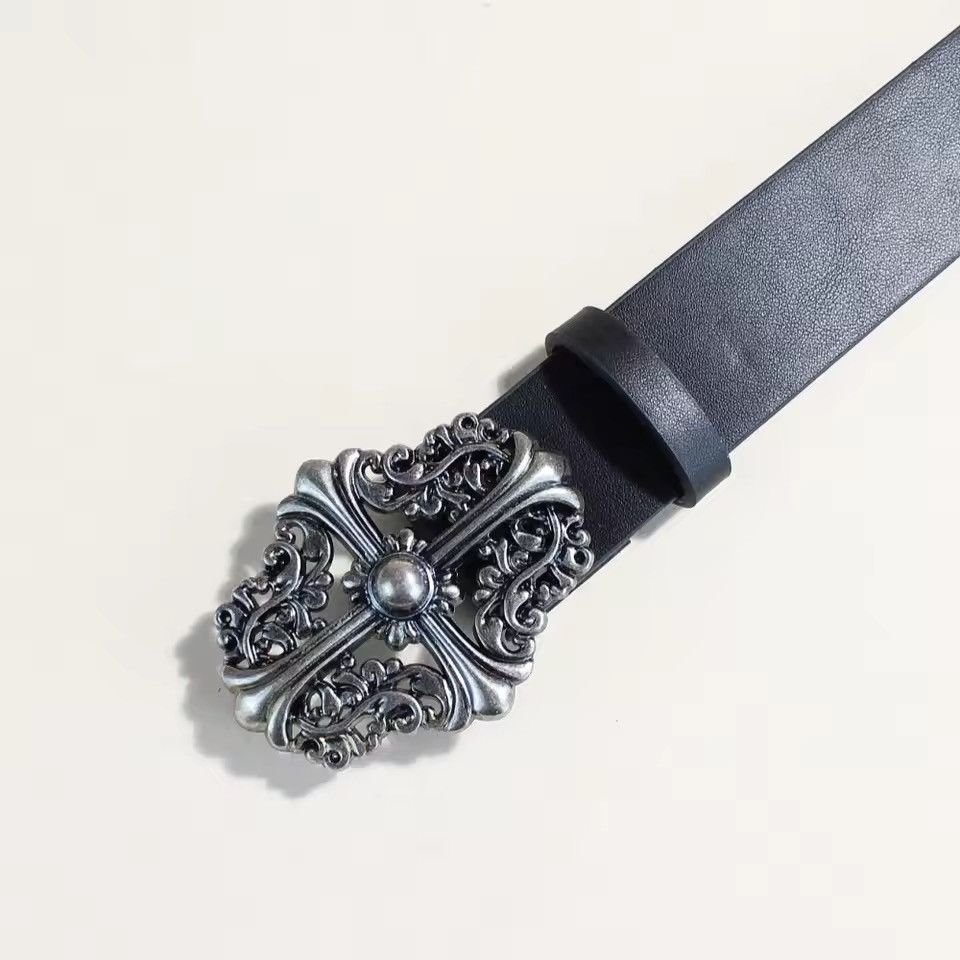 Japanese Brand Black studded cross belt Size 34 - 8 Thumbnail