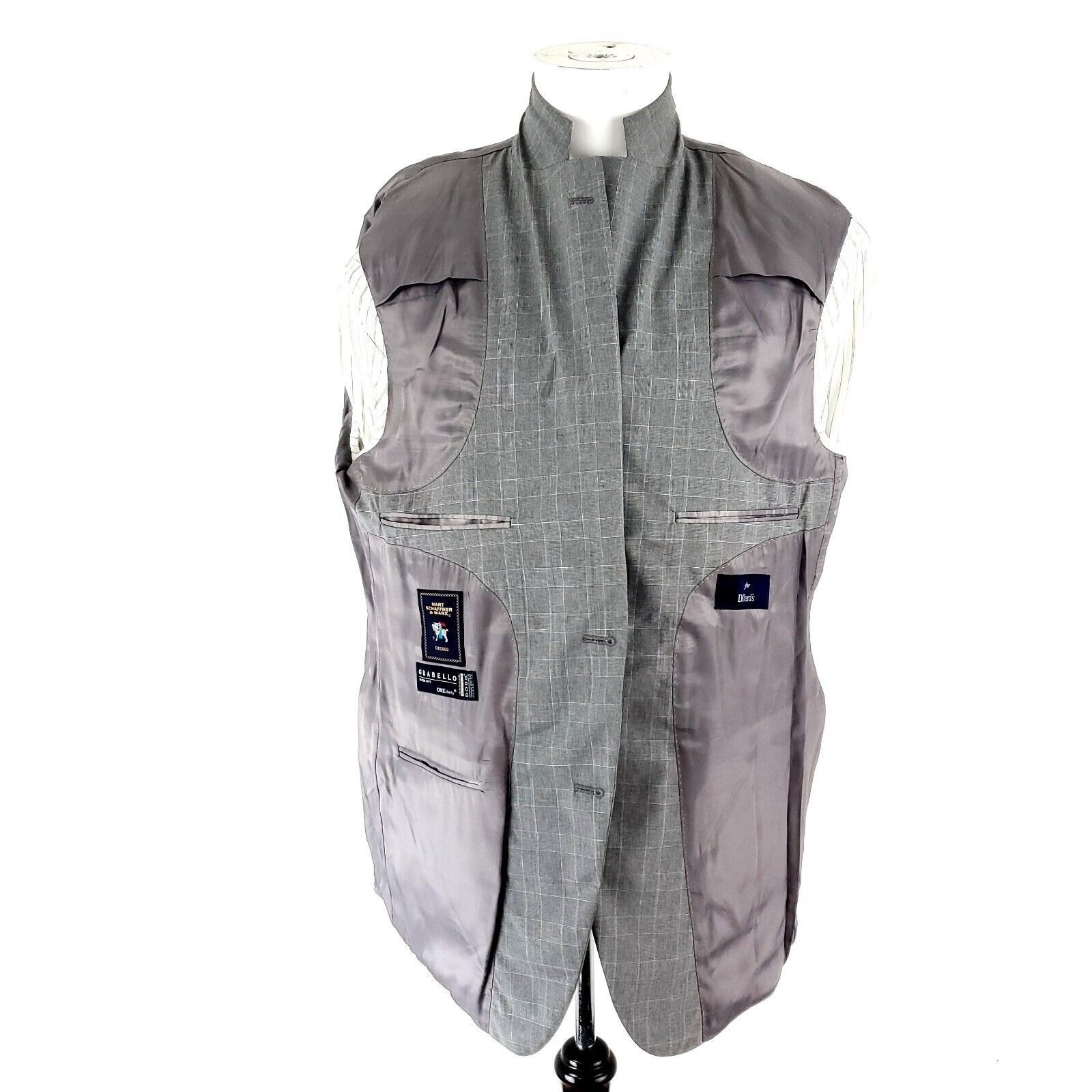 Hart Schaffner Marx Hart Schaffner Marx Guabello Super 130s Wool 2 Button Blazer Size 42R - 10 Thumbnail