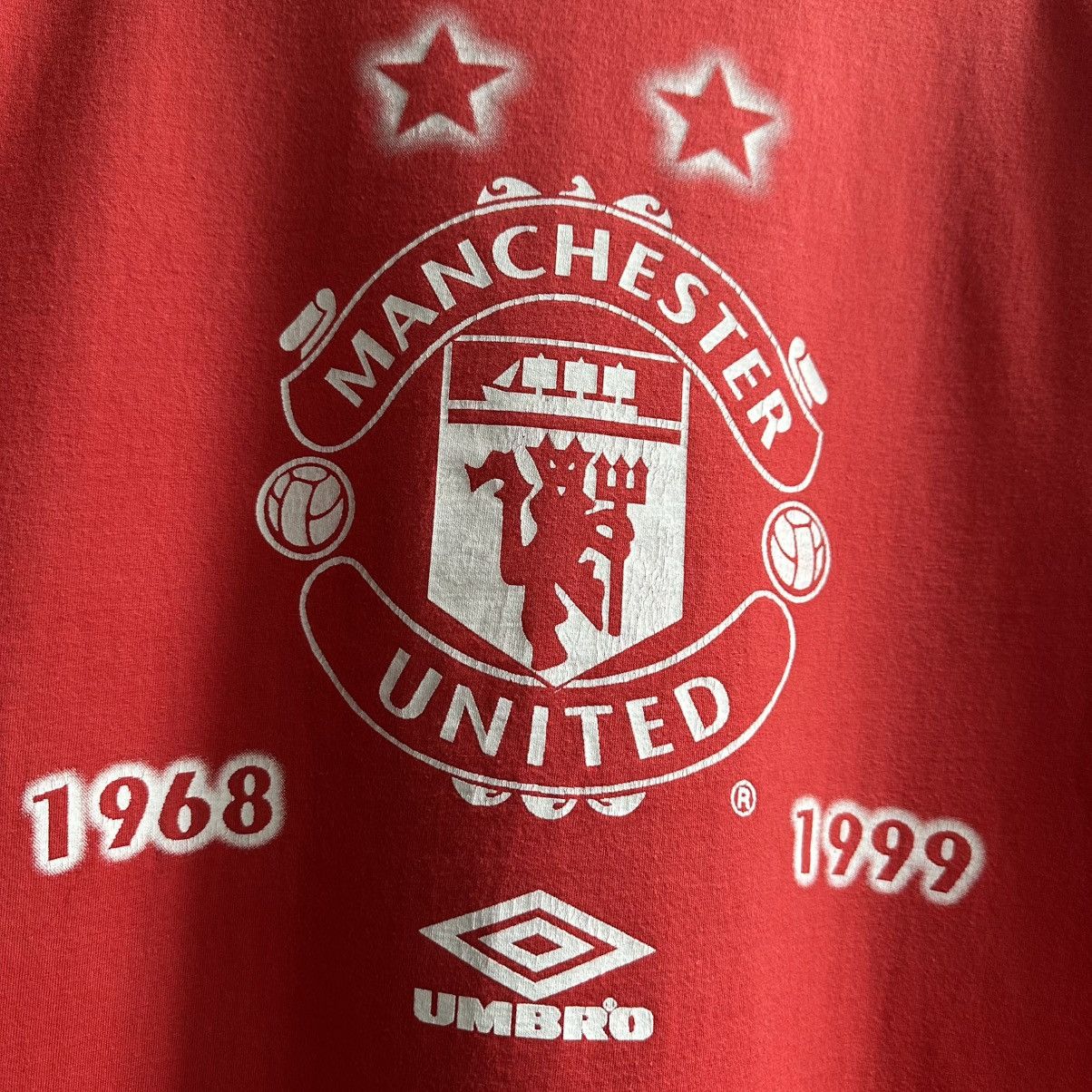 Umbro Vintage 1999 Umbro Manchester United Champions Of Europe Tee Size US M / EU 48-50 / 2 - 5 Thumbnail