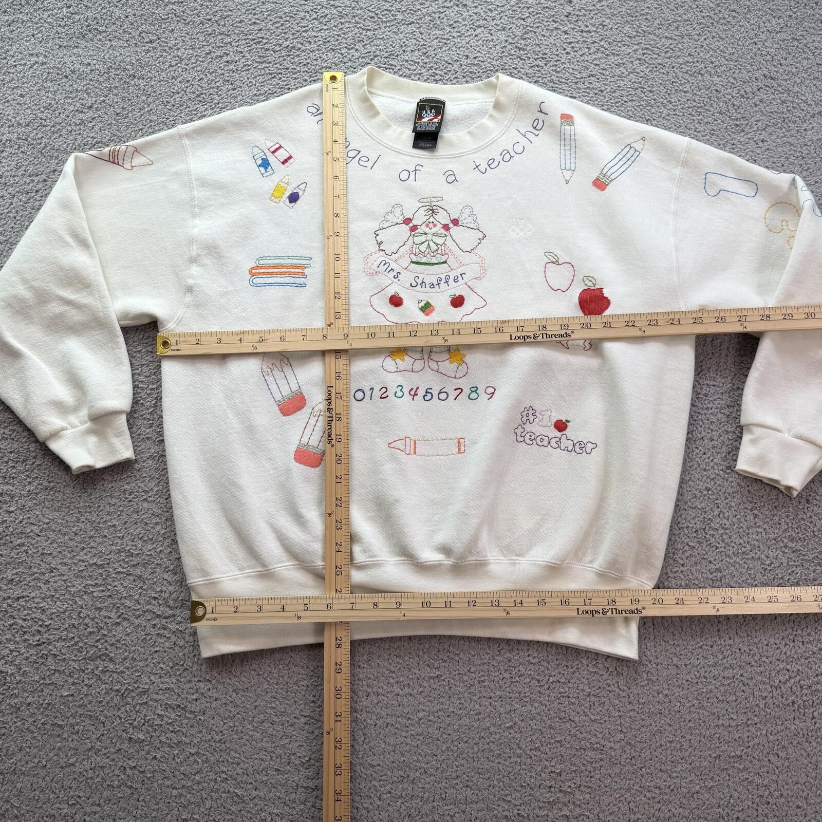 Other Vintage Handmade Teacher Sweatshirt USA Olympics School XL Size US XL / EU 56 / 4 - 3 Thumbnail