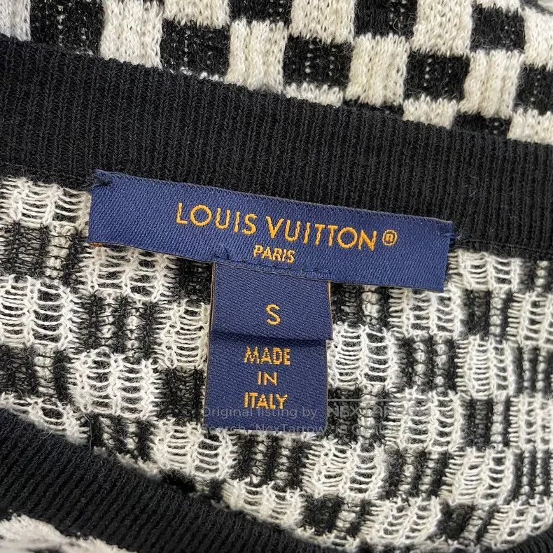 Louis Vuitton Louis Vuitton Black and white checkerboard knit cardigan s Size S / US 4 / IT 40 - 7 Thumbnail