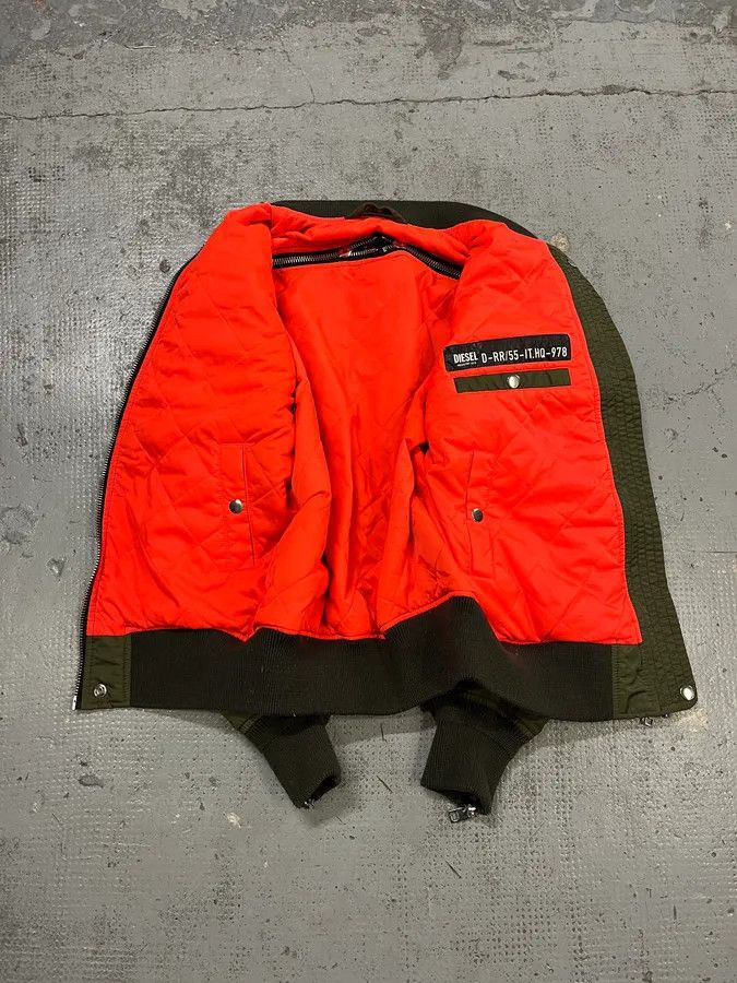 Diesel Diesel Olive Multi-Pocket Back Zip Olive Cargo Bomber Jacket Size US M / EU 48-50 / 2 - 11 Thumbnail