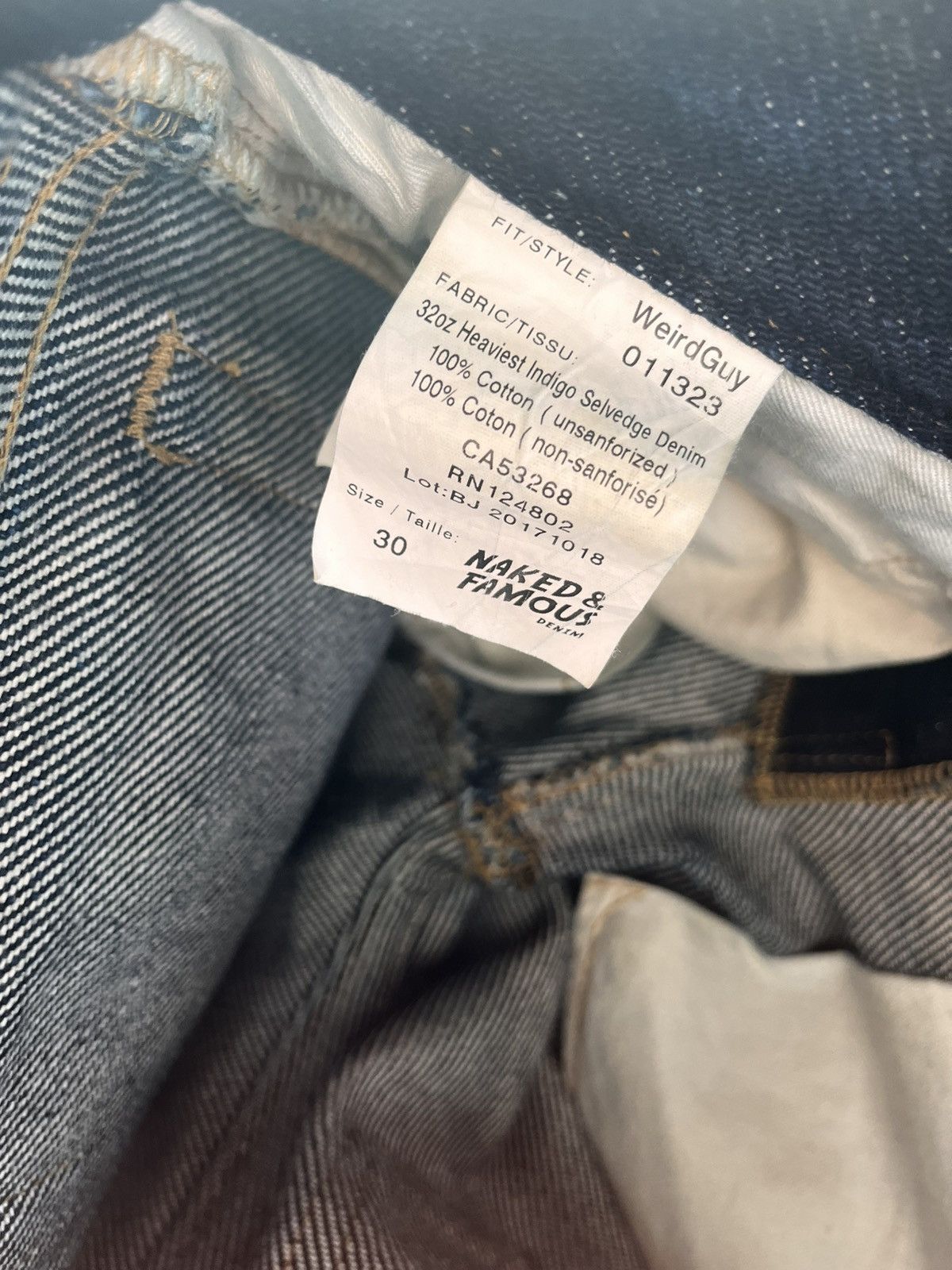 Naked & Famous Naked & Famous 32oz Super Heavyveight Selvedge 30 Size US 30 / EU 46 - 6 Thumbnail