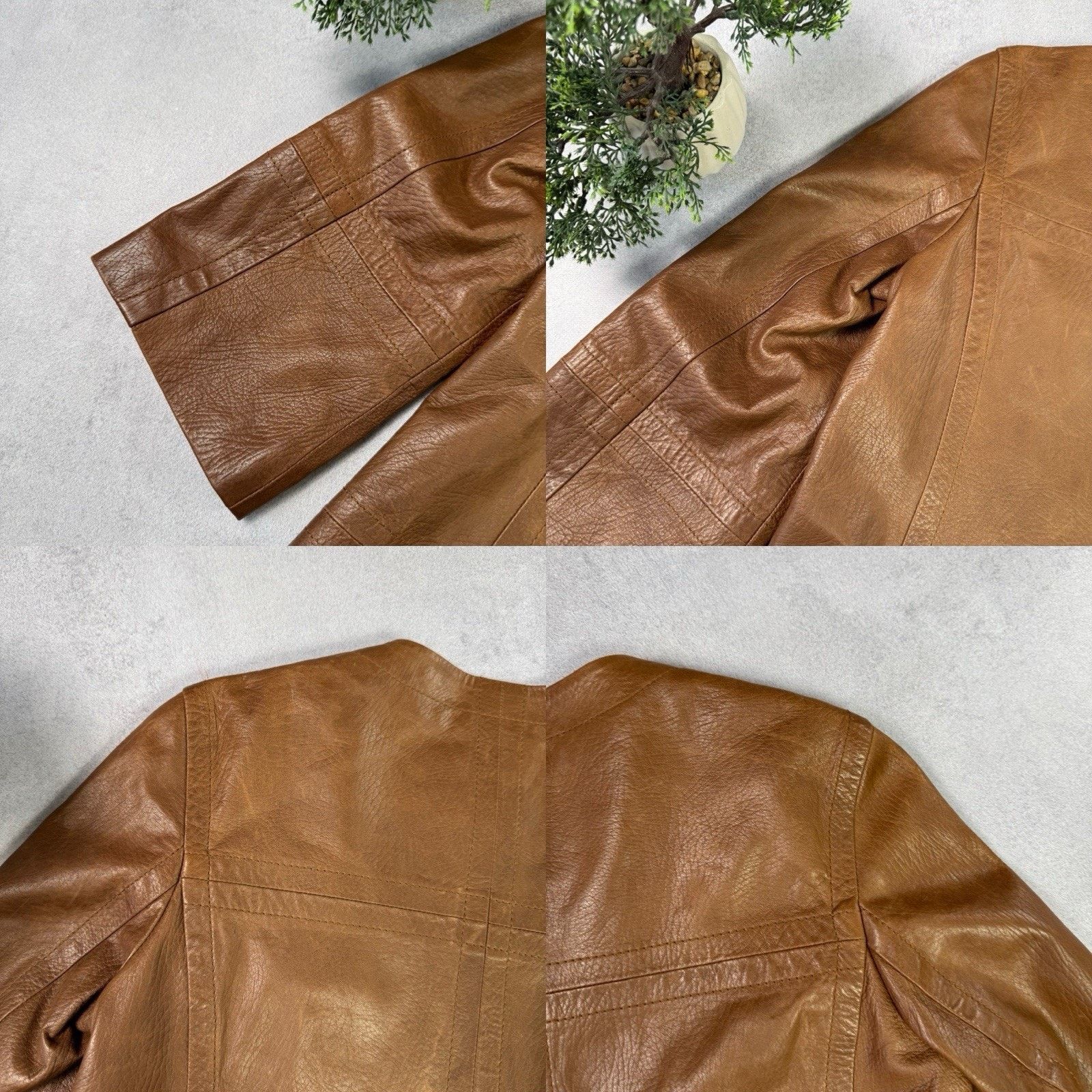 Weekend Max Mara Weekend Max Mara Women Leather Jacket Coat Size 12 Brown Size M / US 6-8 / IT 42-44 - 24 Thumbnail