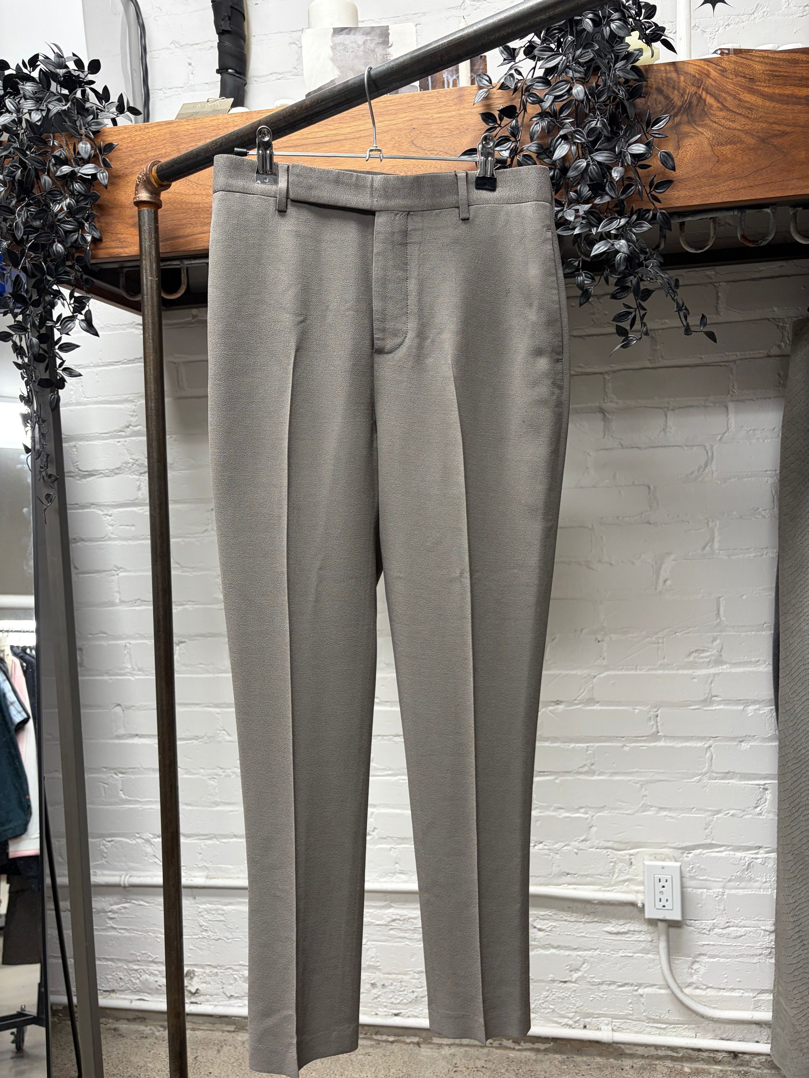 Rick Owens Rick Owens Dust Brown Pleated Slim Cut Trousers Size US 28 / EU 44 - 1 Thumbnail