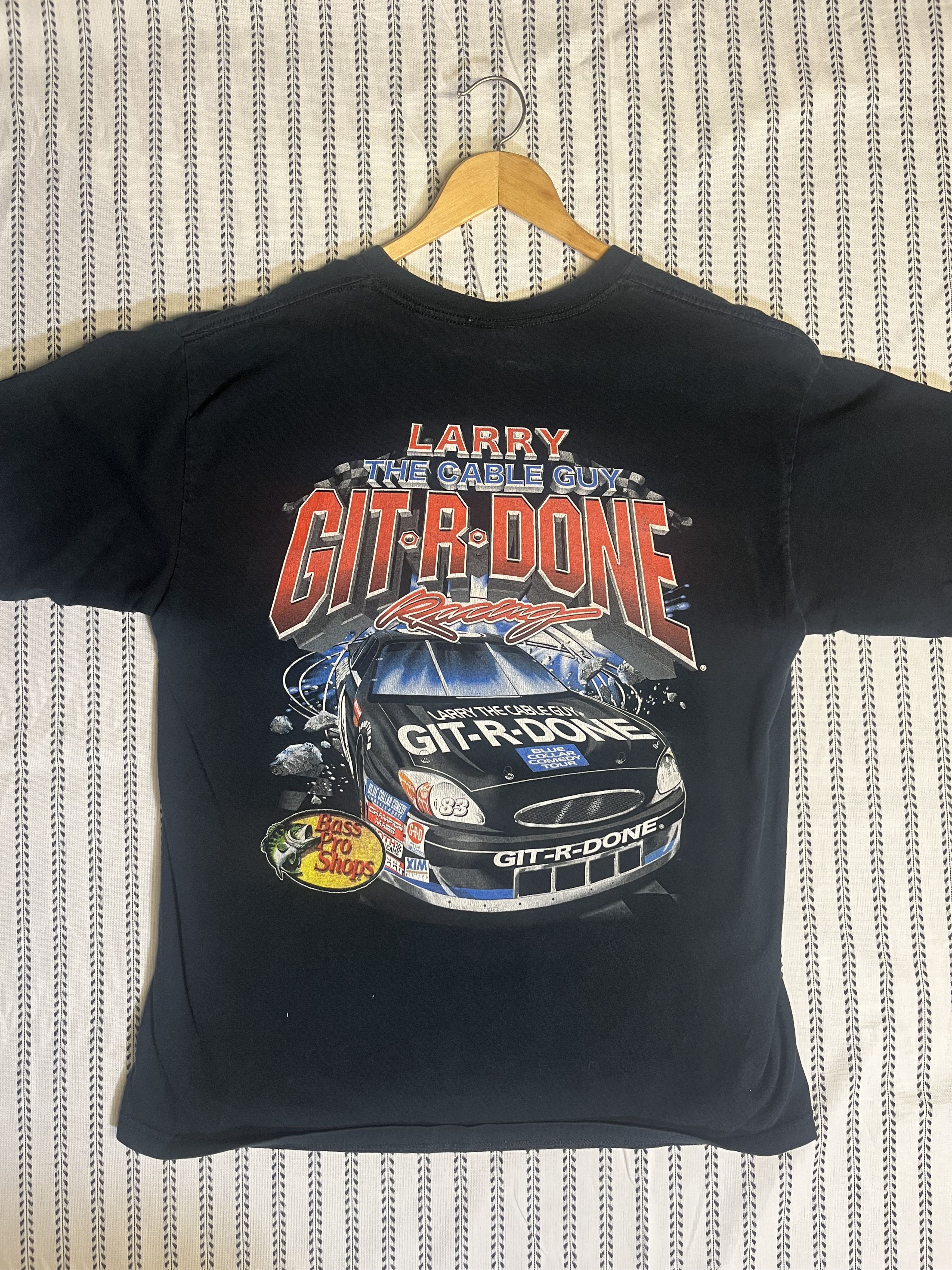 Bass Pro Shops Vintage Y2K Bass Pro Git R Done Racing Graphic T Shirt Size US L / EU 52-54 / 3 - 1 Thumbnail