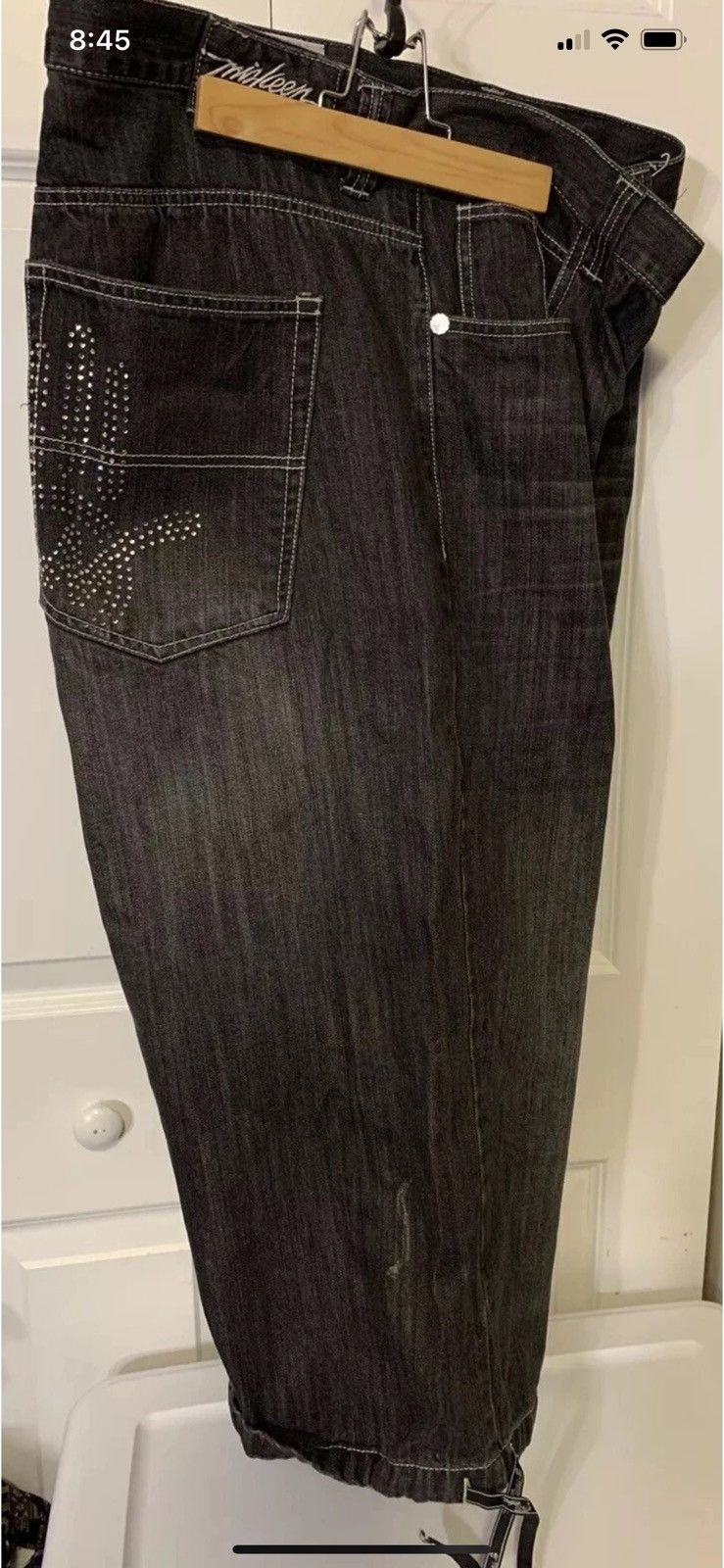 Vintage Vtg Miskeen jeans mens Sz 40 X 22 black Size US 40 / EU 56 - 6 Thumbnail