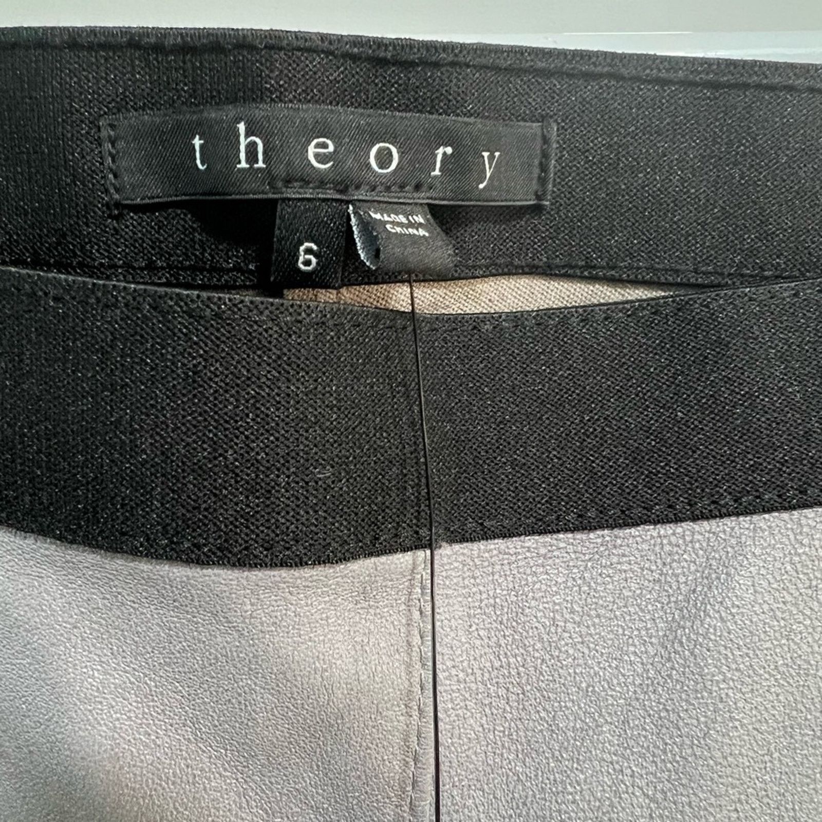 Theory Theory Ima Maximus Lamb Leather Leggings Gray Size 6 NWT Size 28" / US 6 / IT 42 - 4 Thumbnail