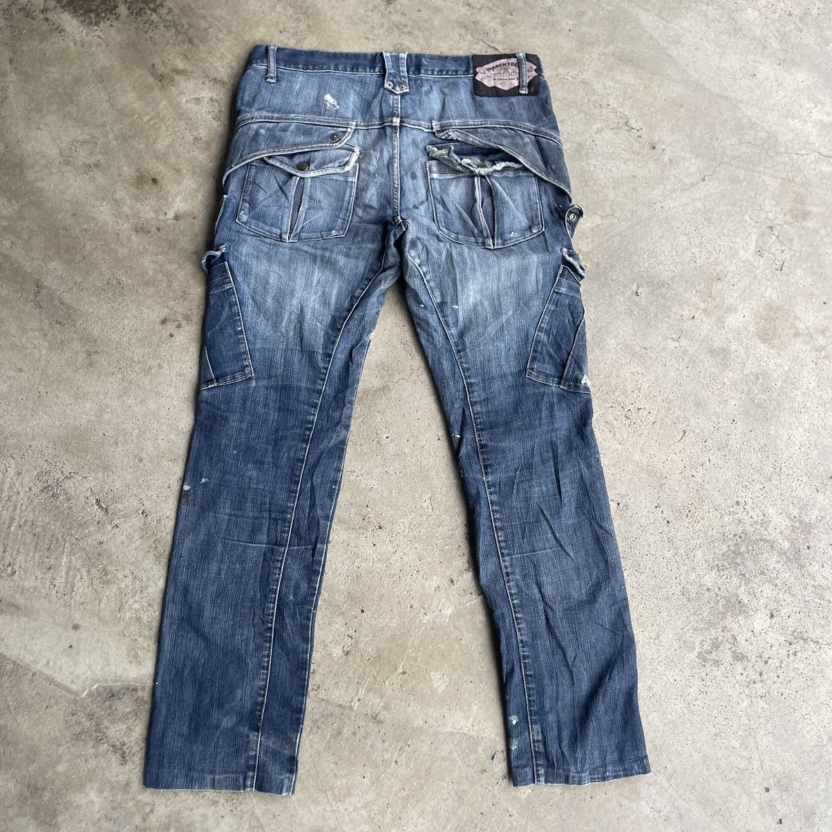 🔥🇯🇵PPFM Multipockets Splatter Paint Sick Punk Distress Denim