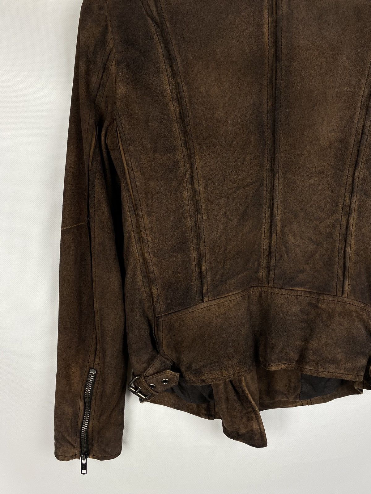 Designer × Muubaa Muubaa ladies goat suede avant-garde biker jacket Size M / US 6-8 / IT 42-44 - 21 Thumbnail