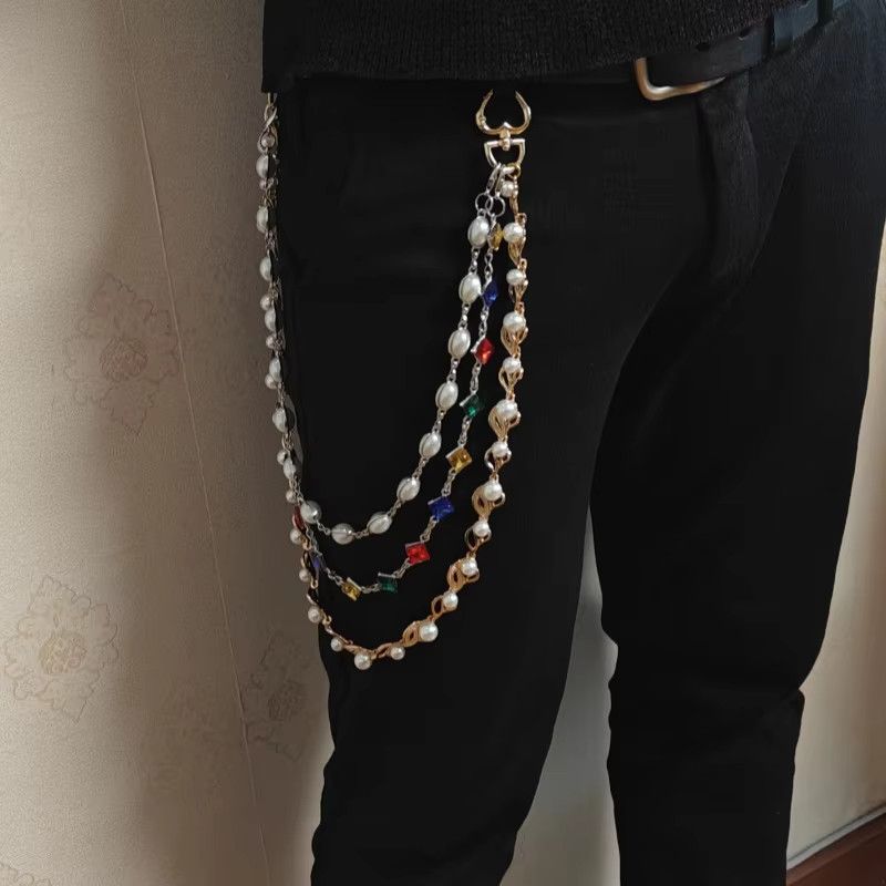 Jewelry Petal Multicolored Pearl Waist Pants Chain Fashionable Size ONE SIZE - 11 Thumbnail