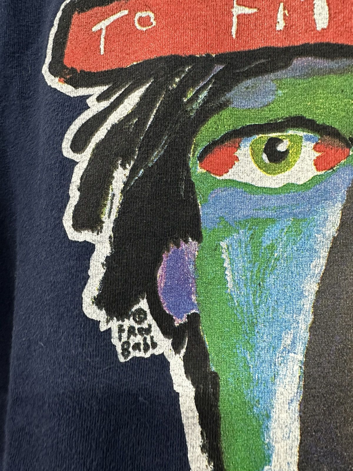 Vintage Vintage 90s Fred Babb Good Art Is Often Too Broad Shirt Size US XL / EU 56 / 4 - 5 Thumbnail