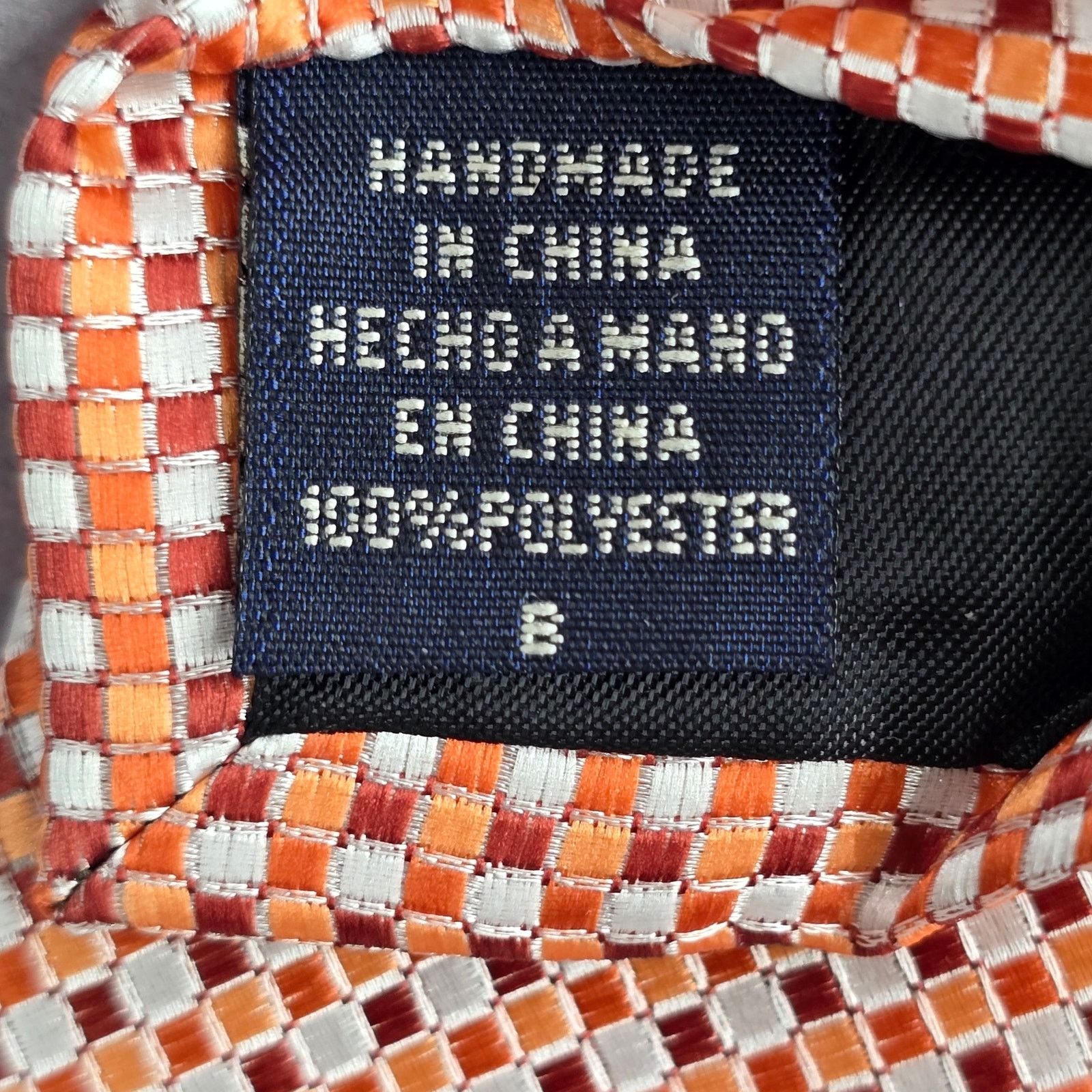 Van Heusen Van Heusen Orange Silver 100% Polyester Neck Tie NWOT Size 30 - 5 Thumbnail