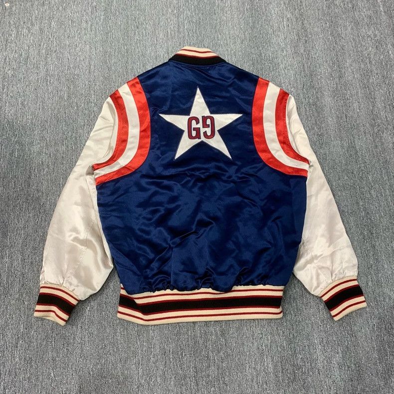 Gucci Gucci Blue and red lightning blade silk jacket 2504-Nextarr Size US S / EU 44-46 / 1 - 2 Thumbnail