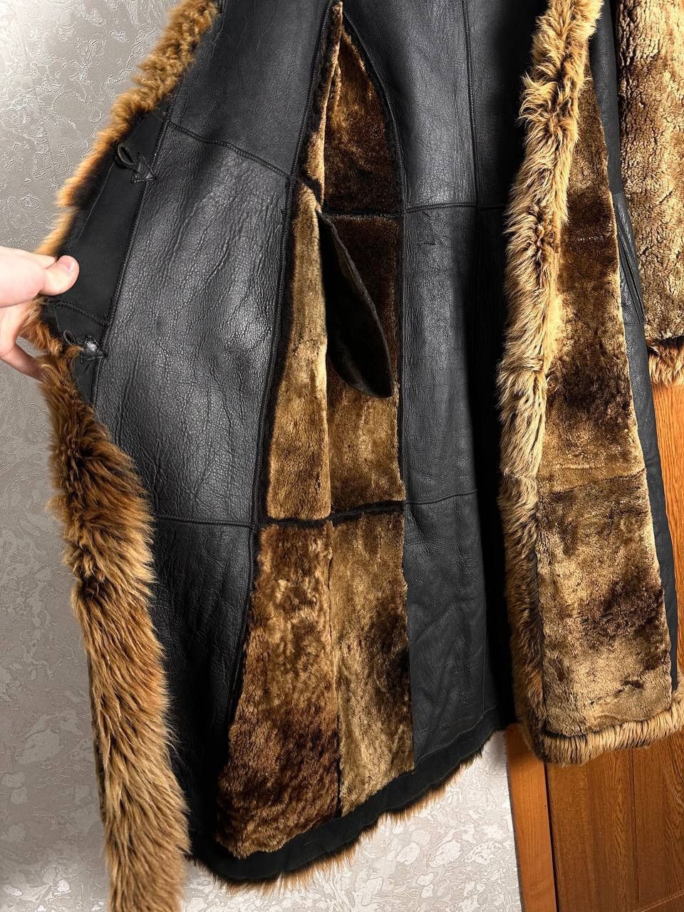 Dolce & Gabbana Archive Shearling Fur Leather Coat Rare