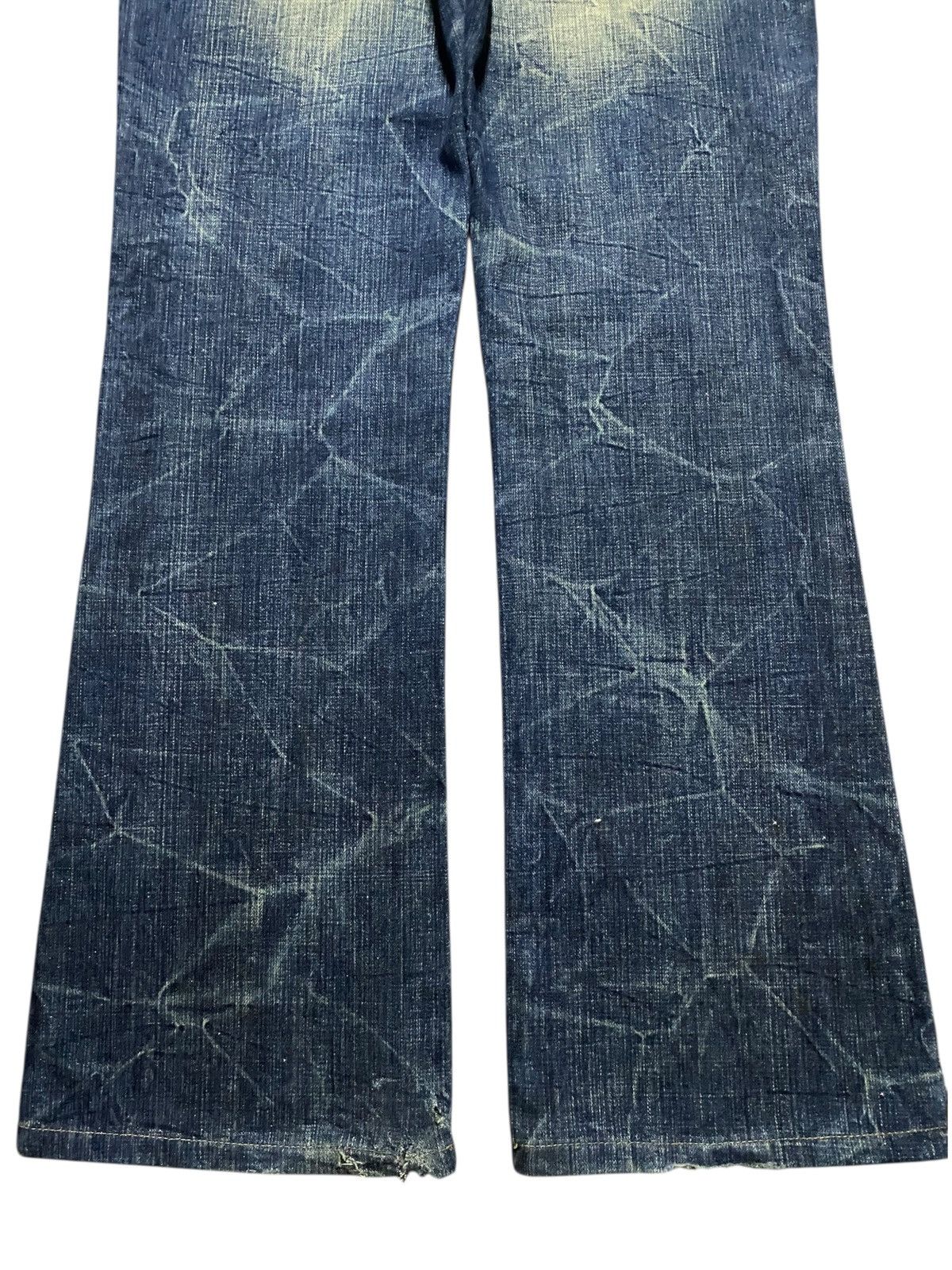 Blue Blue Japan Japanese Brand CCless Distressed Thunder Flare Jeans Size US 32 / EU 48 - 6 Thumbnail