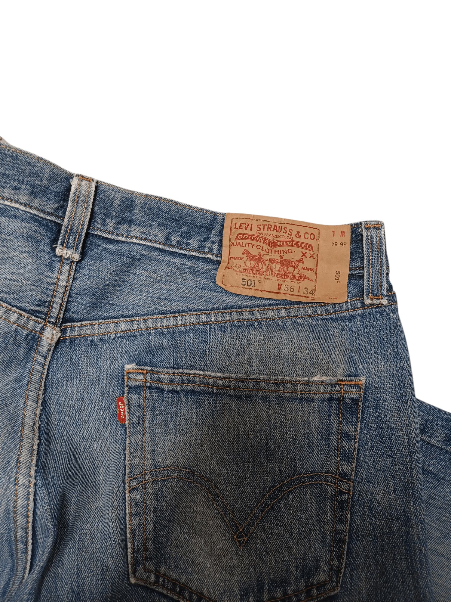 LEVIS 501 W36 L34 MADE IN EGYPT VINTAGE STRAIGHT JEANS DENIM