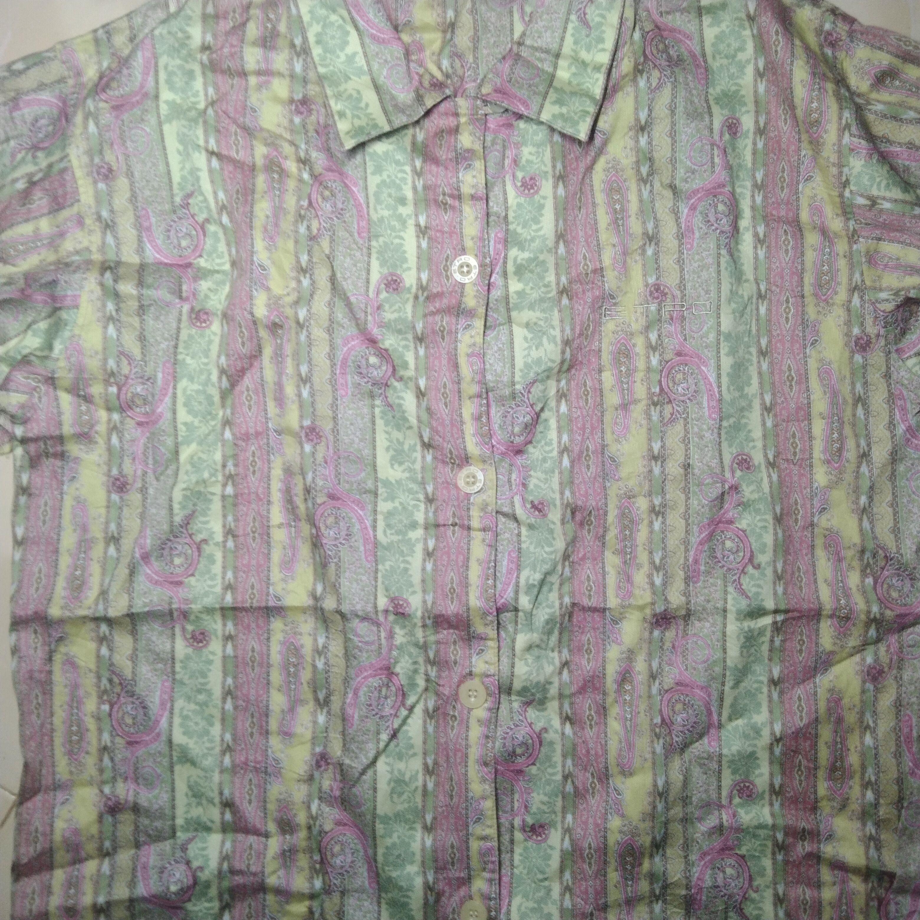 Etro × Vintage Vintage Etro pajama button up shirt Size L / US 10 / IT 46 - 7 Thumbnail