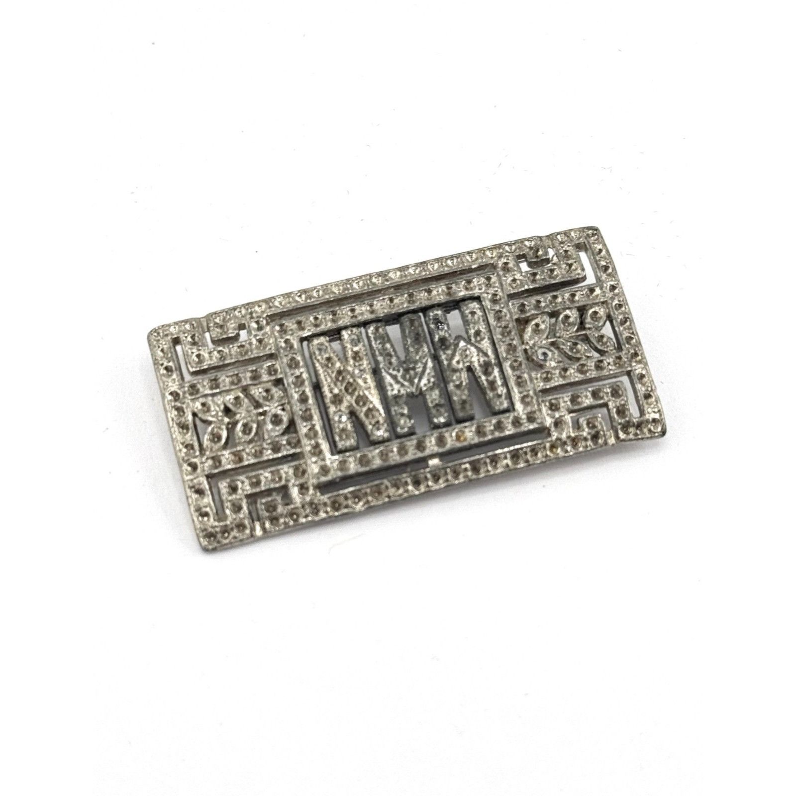Vintage Estate brks Art deco monogrammed brooch pin Size ONE SIZE - 2 Thumbnail