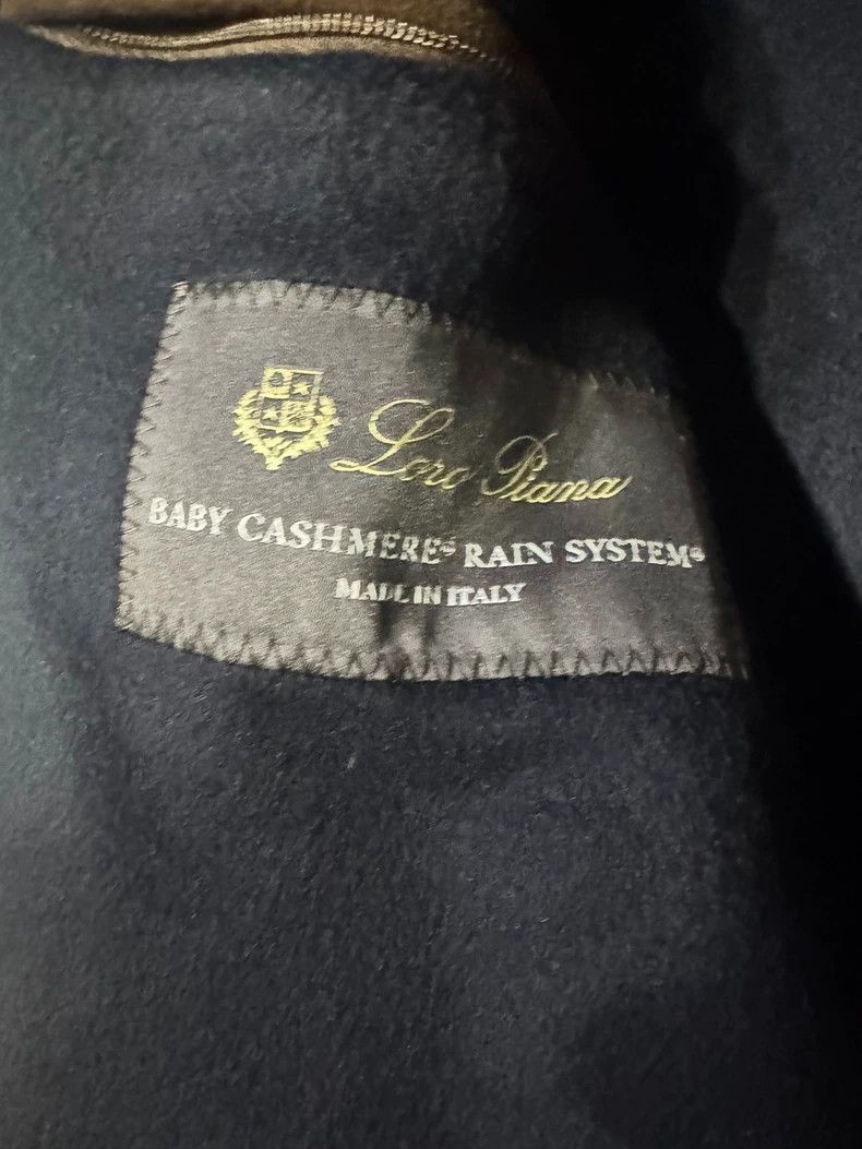 Loro Piana LORO PIANA Renfield Baby Cashmere coat in navy blue with s Size US L / EU 52-54 / 3 - 3 Thumbnail