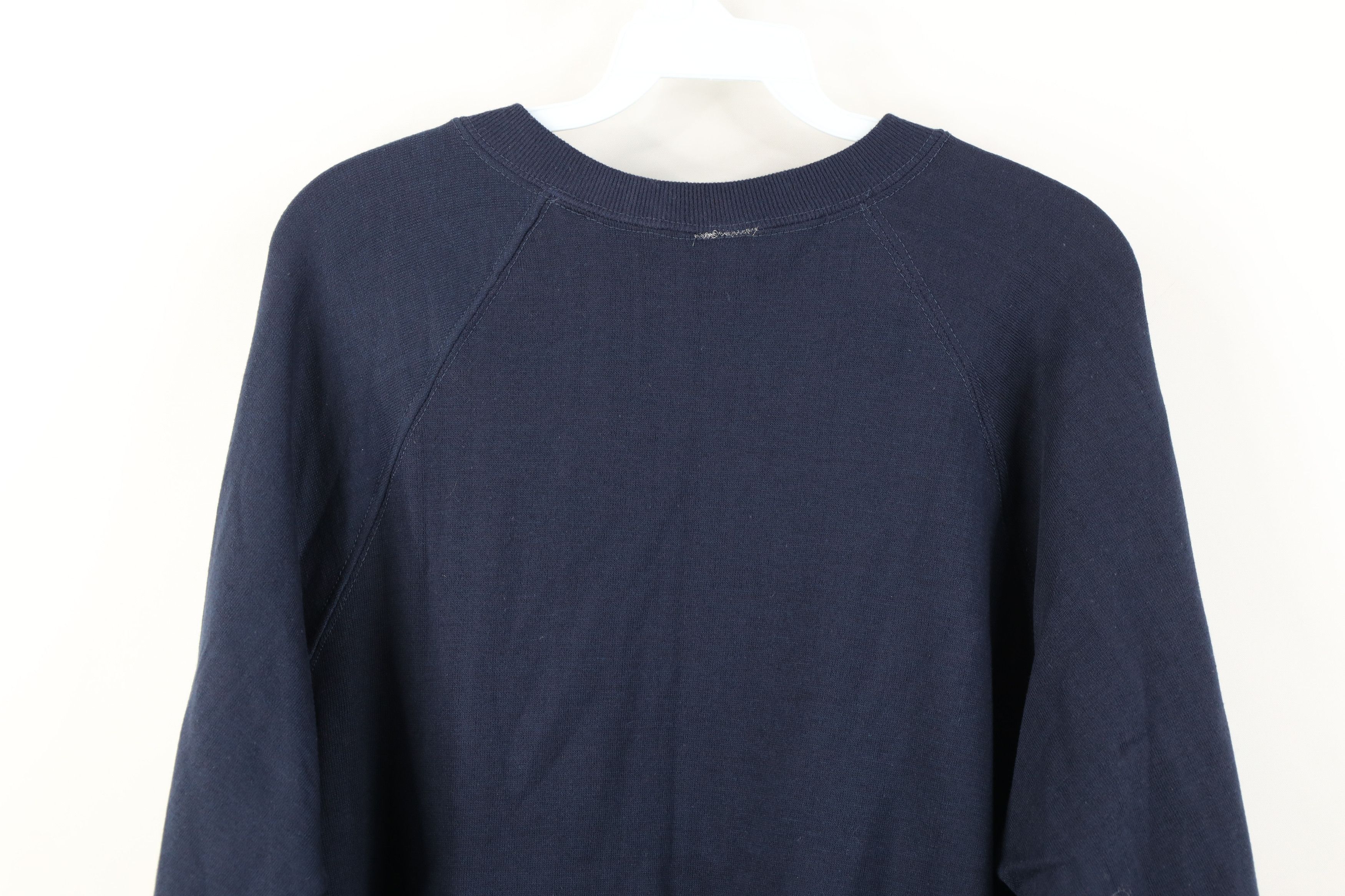 Vintage Vintage 70s Streetwear Crewneck Sweatshirt Navy Blue USA Size US L / EU 52-54 / 3 - 9 Thumbnail