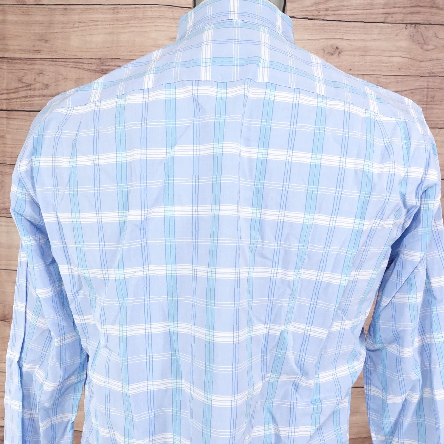 Bonobos VINTAGE BONOBOS Men's Slim Fit Blue Plaid Button-Up Shirt Size M Medium Casual Business Formal Wedding Size US M / EU 48-50 / 2 - 7 Thumbnail