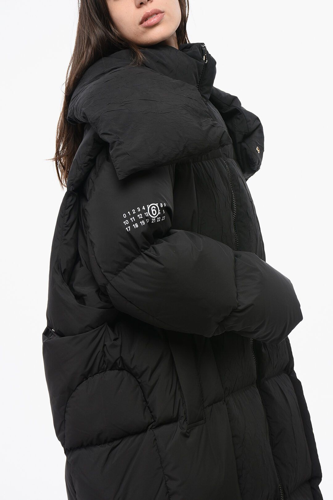 Maison Margiela og1mm0825 Quilted Maxi Down Jacket in Black Size L / US 10 / IT 46 - 4 Thumbnail