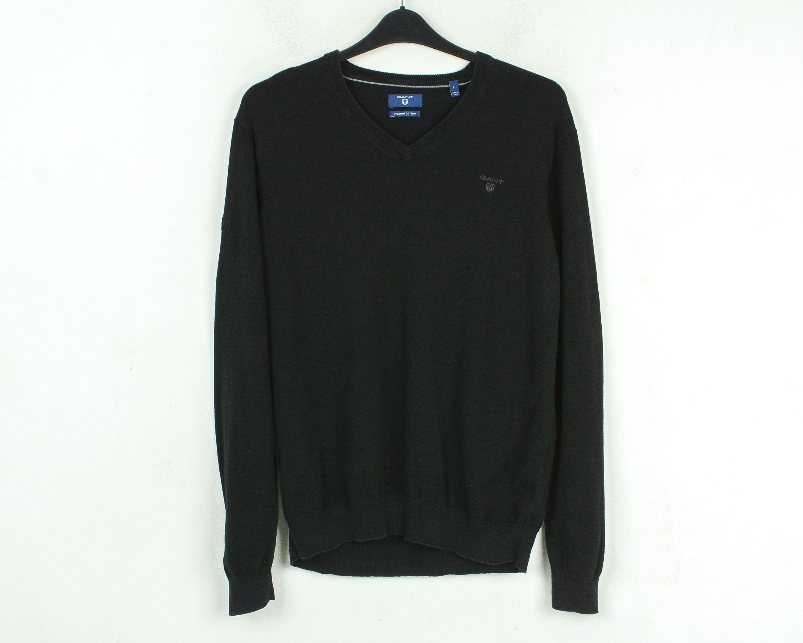 Gant Pullover V-Neck Jumper Premium Cotton Sweater Sweatshirt Size US L / EU 52-54 / 3 - 1 Thumbnail
