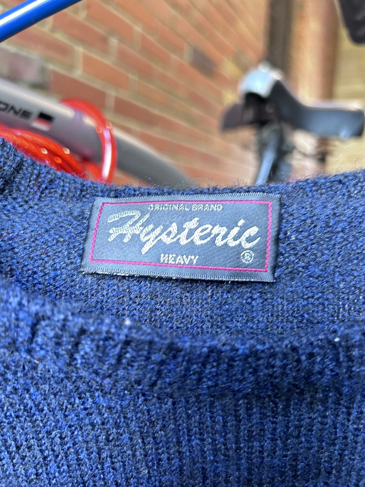 Hysteric Glamour Hysteric Heavy Distressed Knit Sweater Blue/Pink UG Graphic Size US S / EU 44-46 / 1 - 2 Thumbnail