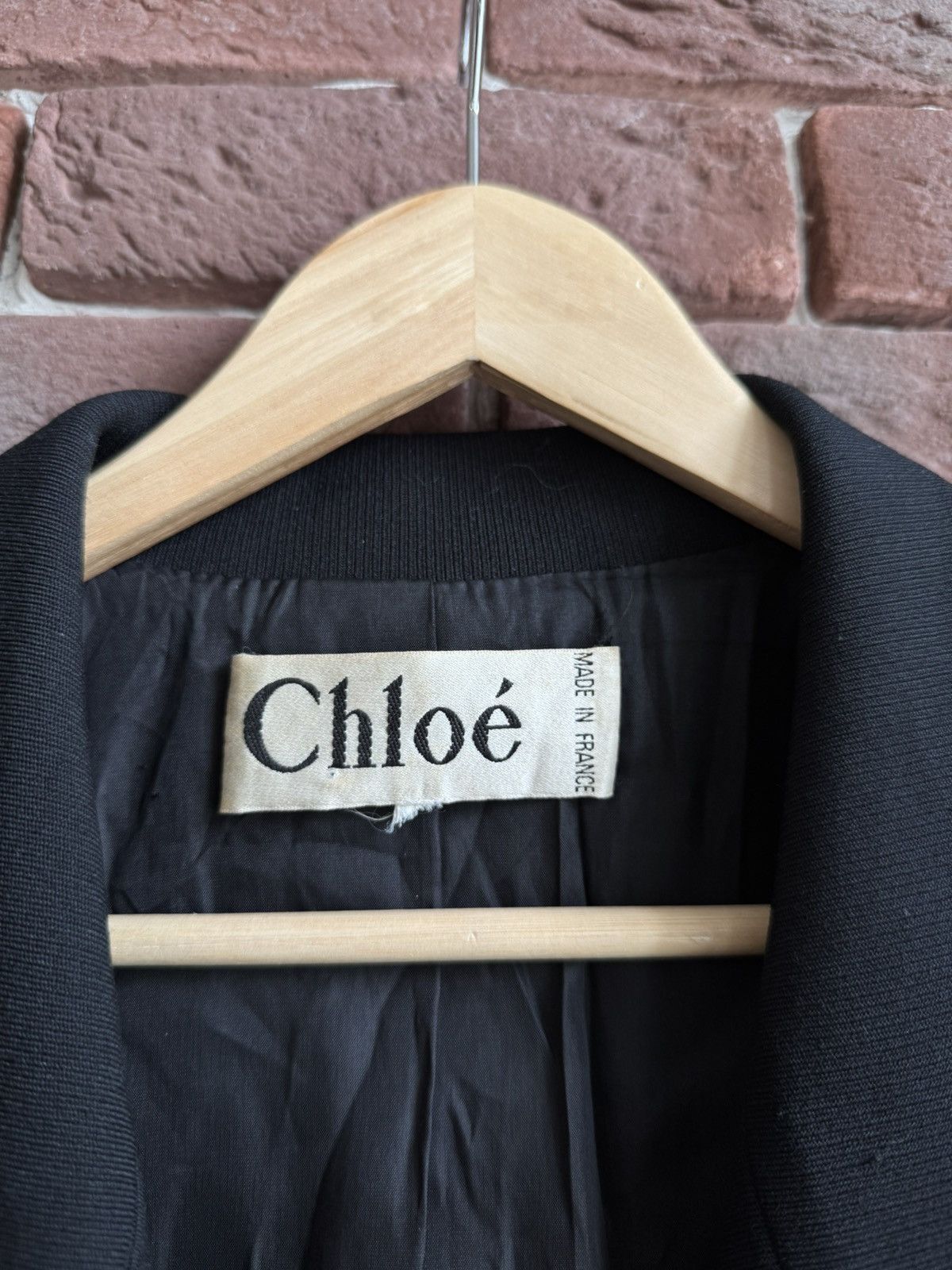 Chloe Vintage 90s Chloe Blazer Luxury Designer Woman Black Jacket Size L / US 10 / IT 46 - 3 Thumbnail