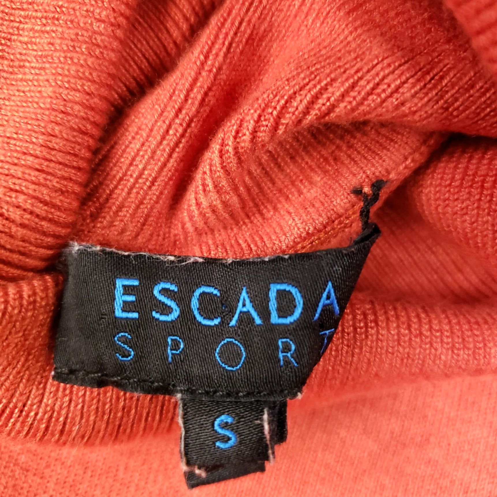Escada VINTAGE Escada Sport Sweater Womens Small Orange Turtleneck Lightweight Pullover Casual Size S / US 4 / IT 40 - 5 Thumbnail
