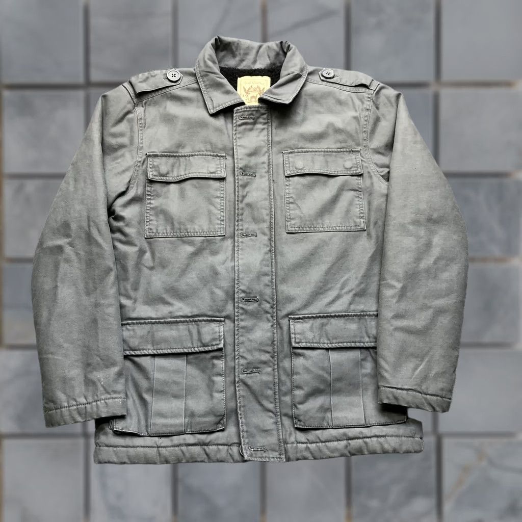 Vintage Red Camel Jacket Mens M Gray Canvas Military Full Zip Lined Padded Winter Insulated Size US M / EU 48-50 / 2 - 1 Thumbnail