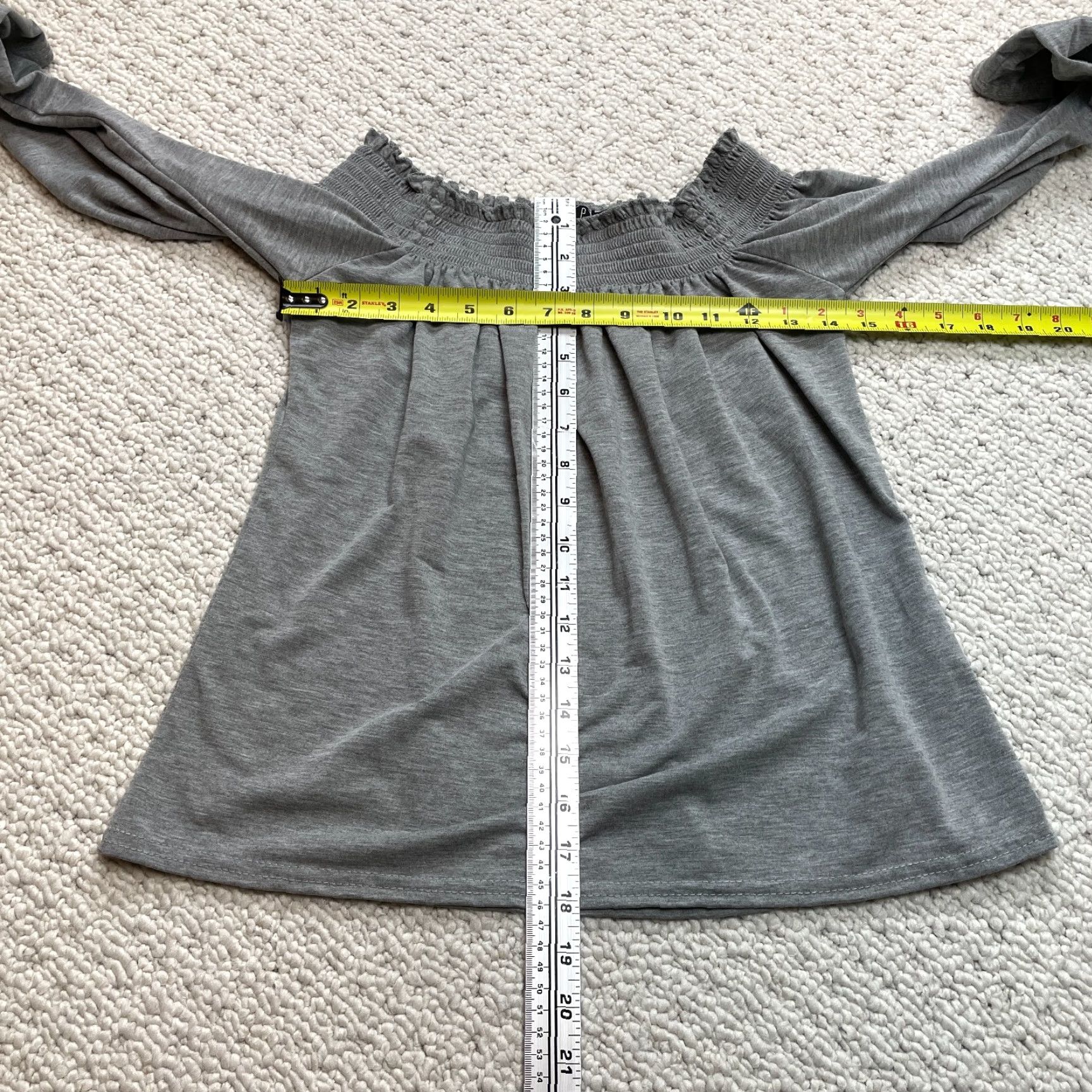 Boohoo VINTAGE Boohoo Blouse Shirt Womens 6 Gray Long Sleeve Wide Boat Neck Rayon Spandex Jersey Top Casual Shirt Womens Regular Size 6 Gray Size M / US 6-8 / IT 42-44 - 2 Thumbnail