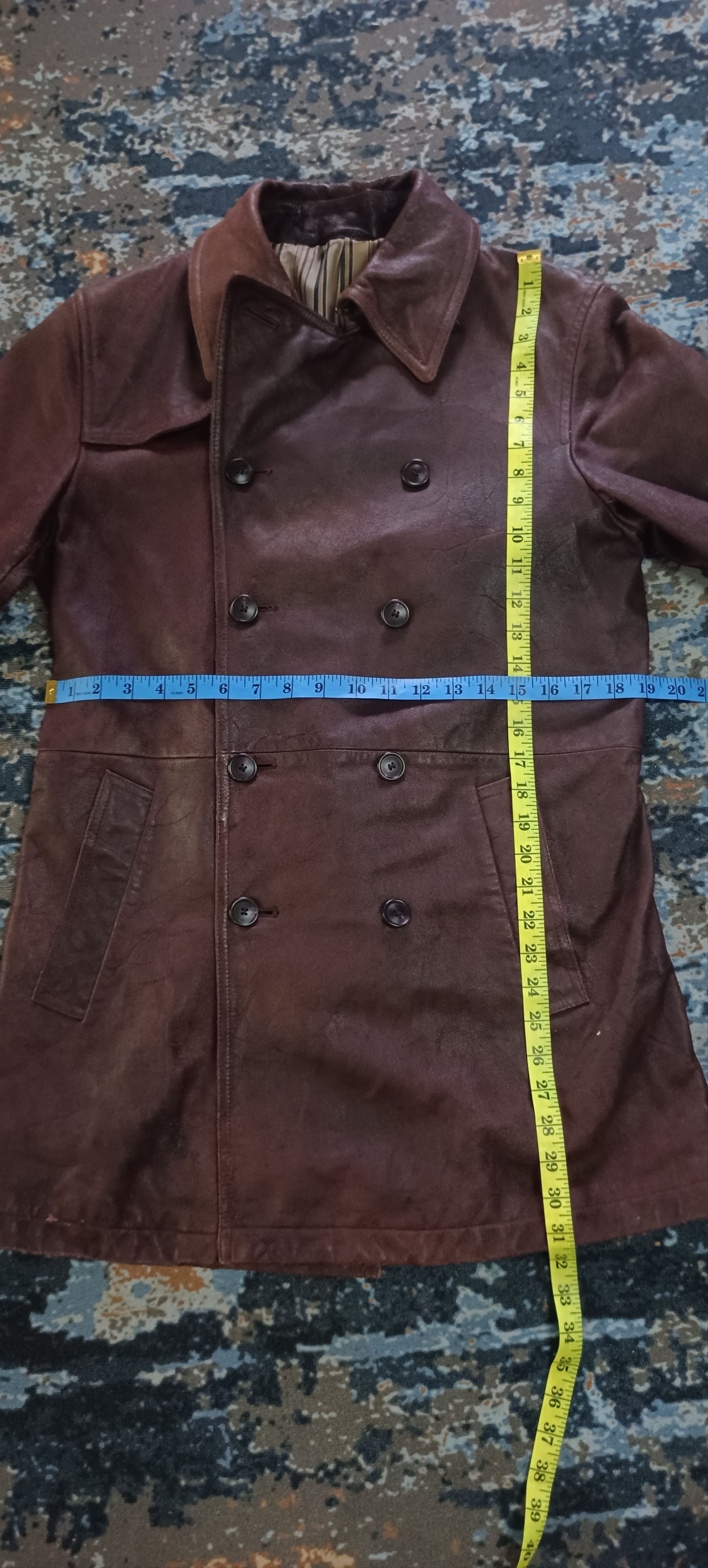 Tornado Mart Vintage💥 TORNADO MART DOUBLE BREAST LEATHER JACKET Size US M / EU 48-50 / 2 - 13 Thumbnail